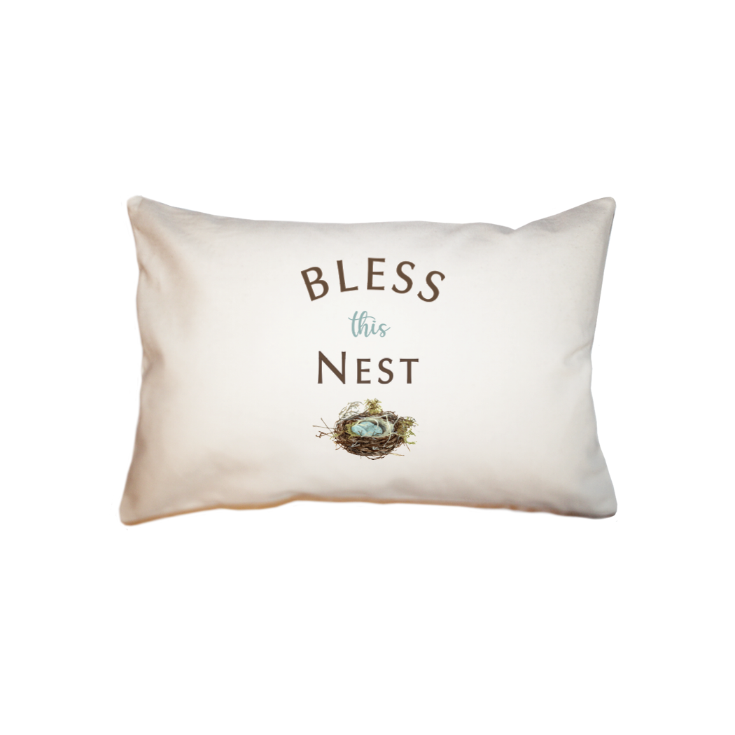 bless this nest small accent pillow