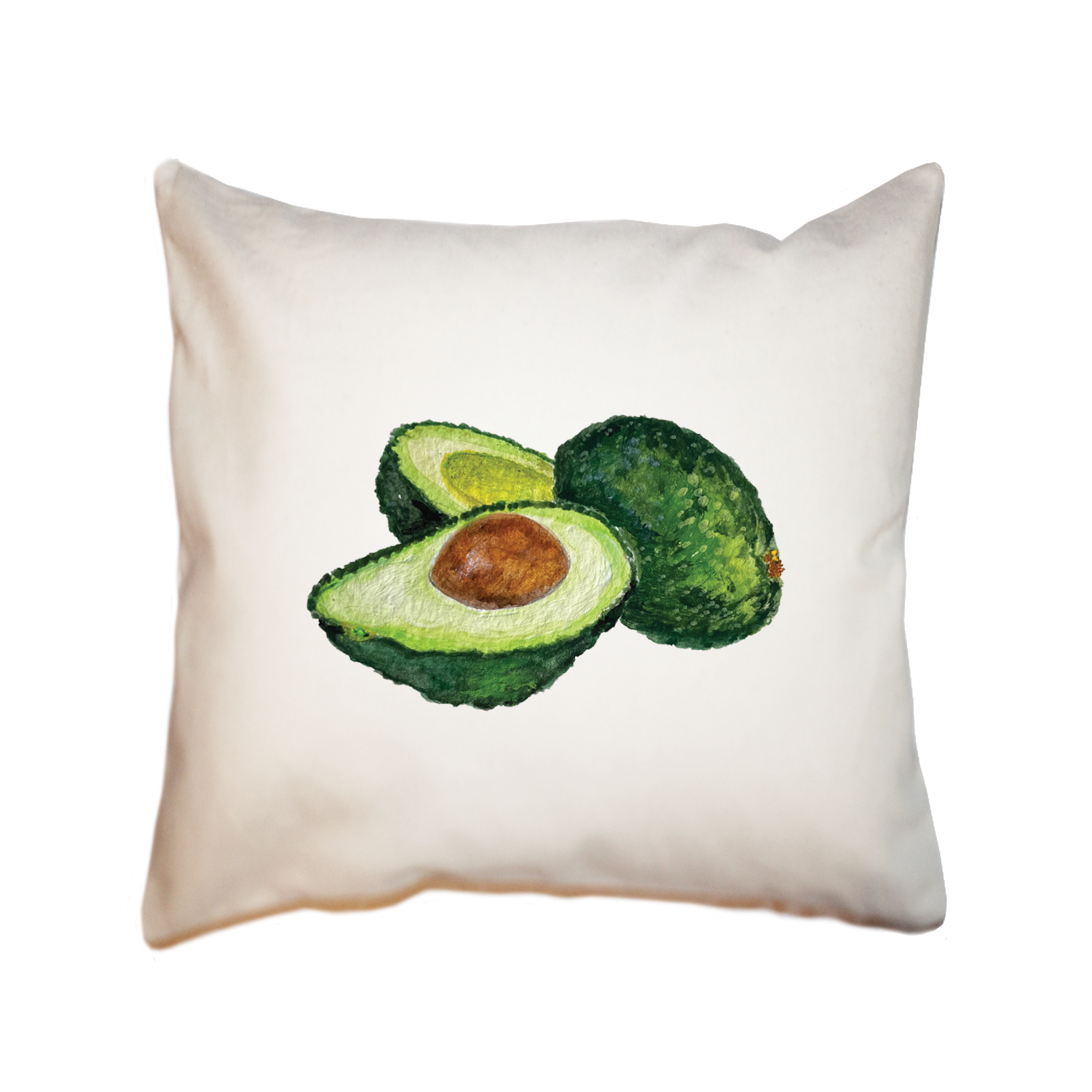 avocado square pillow