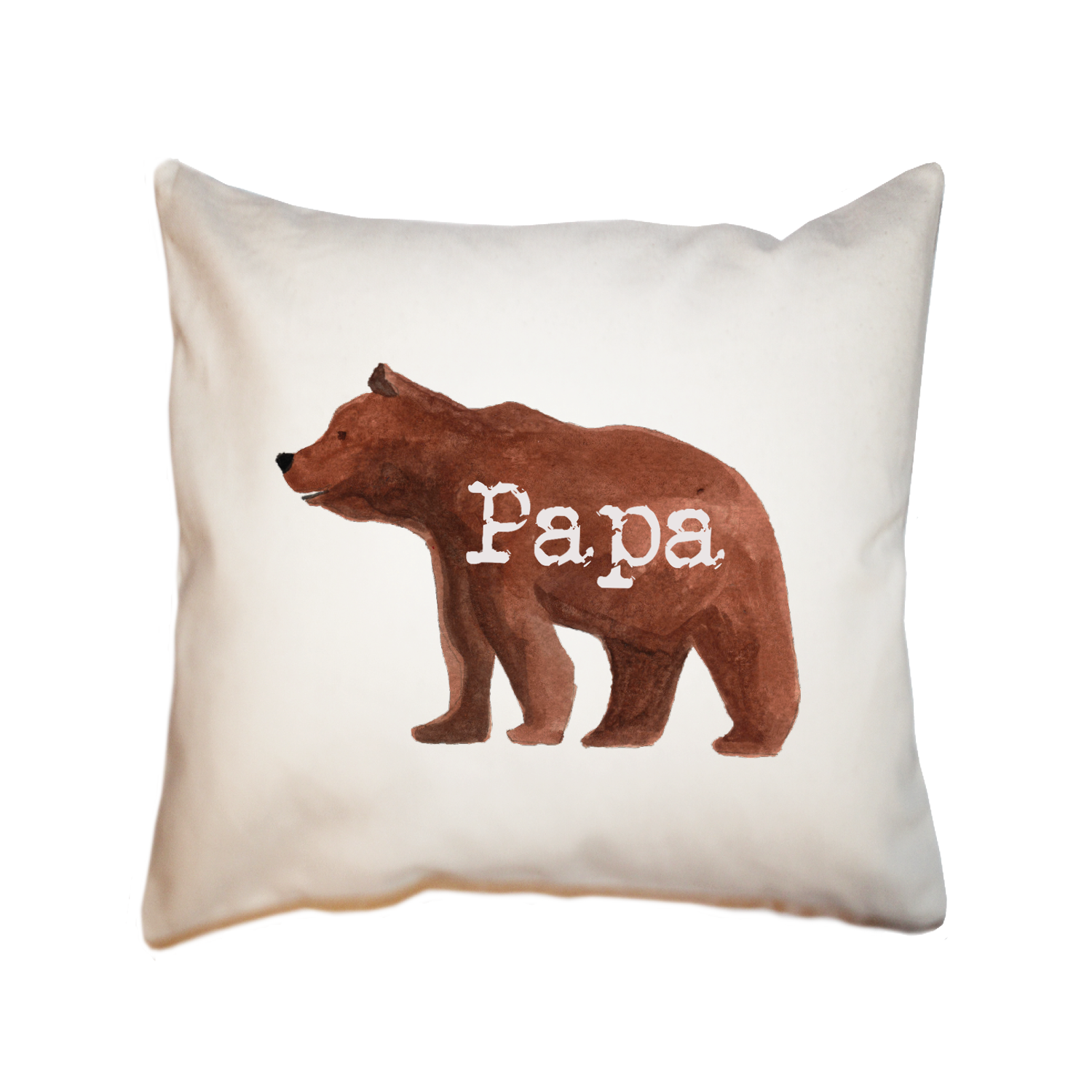 papa bear square pillow
