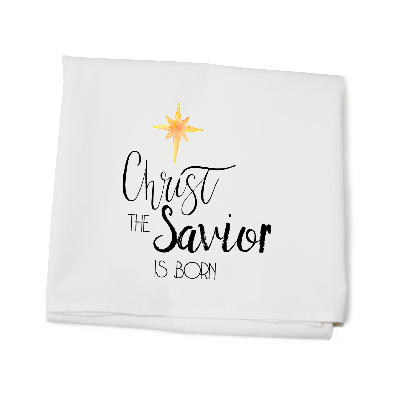 Christ is born flour sack towel