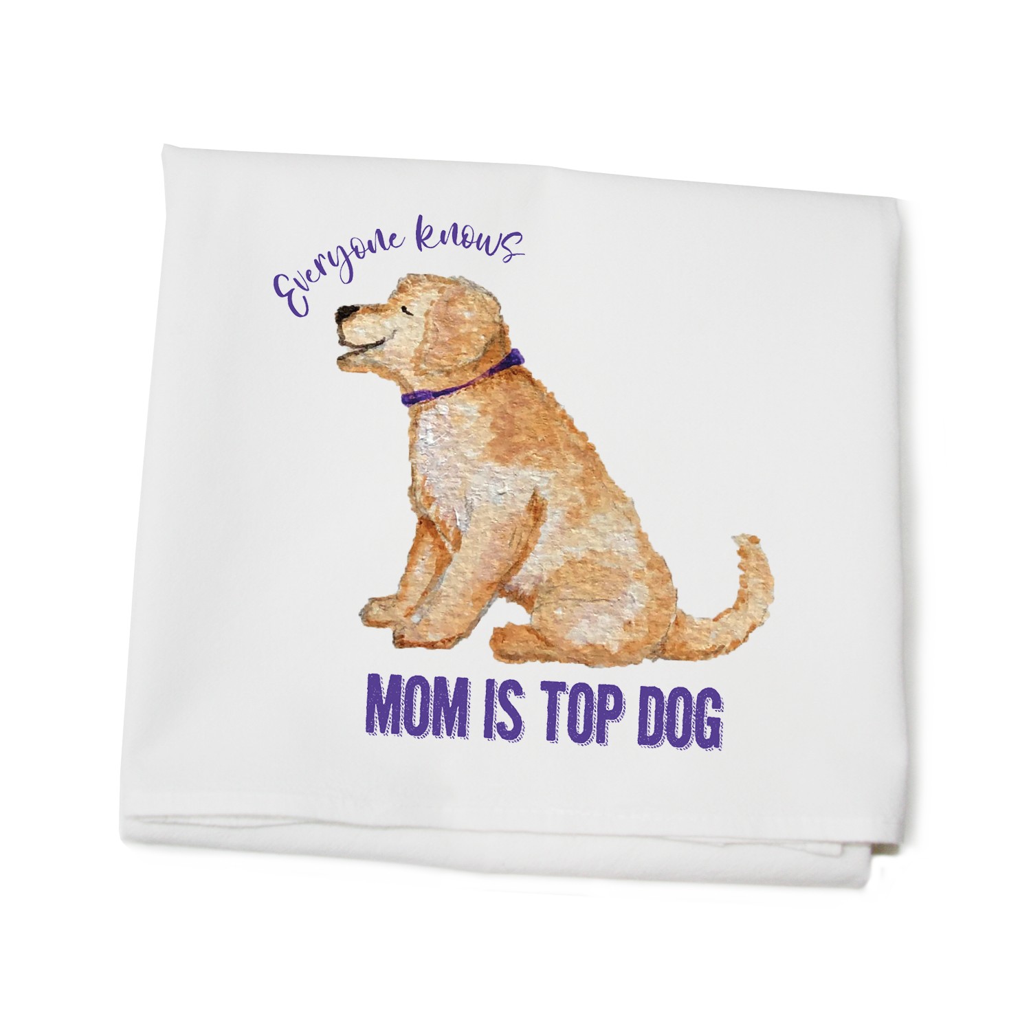 mom top dog flour sack towel