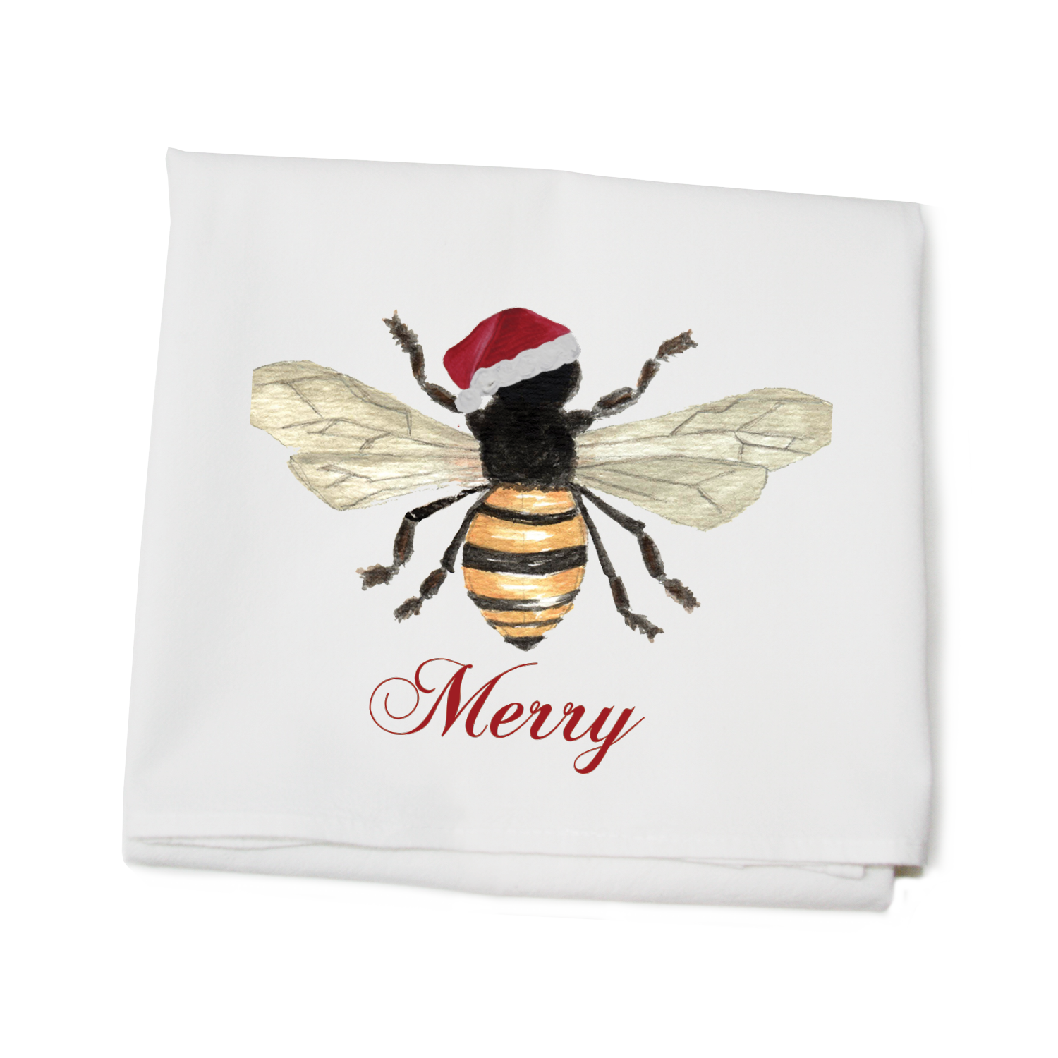 bee merry flour sack towel