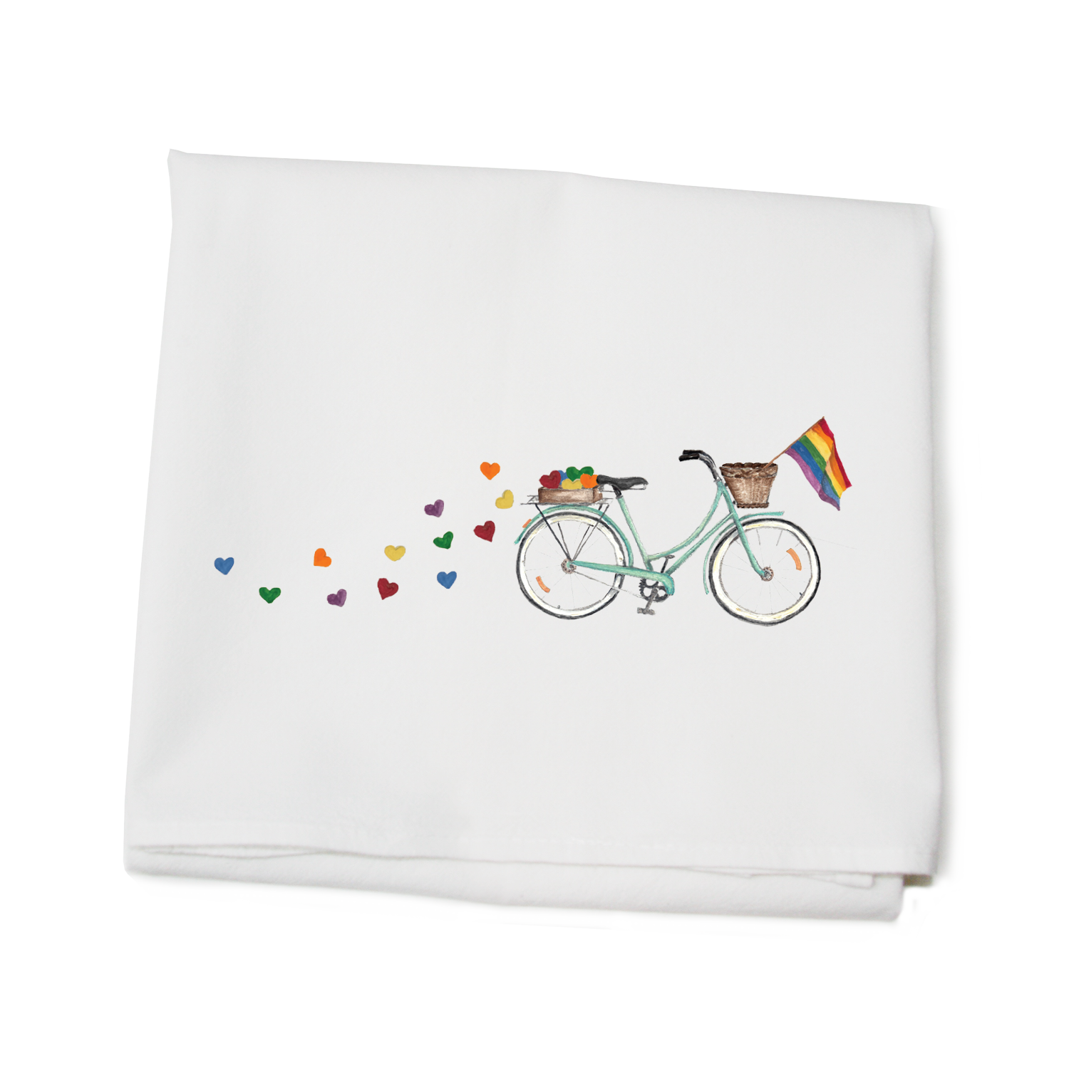 bike with pride flour sack towel