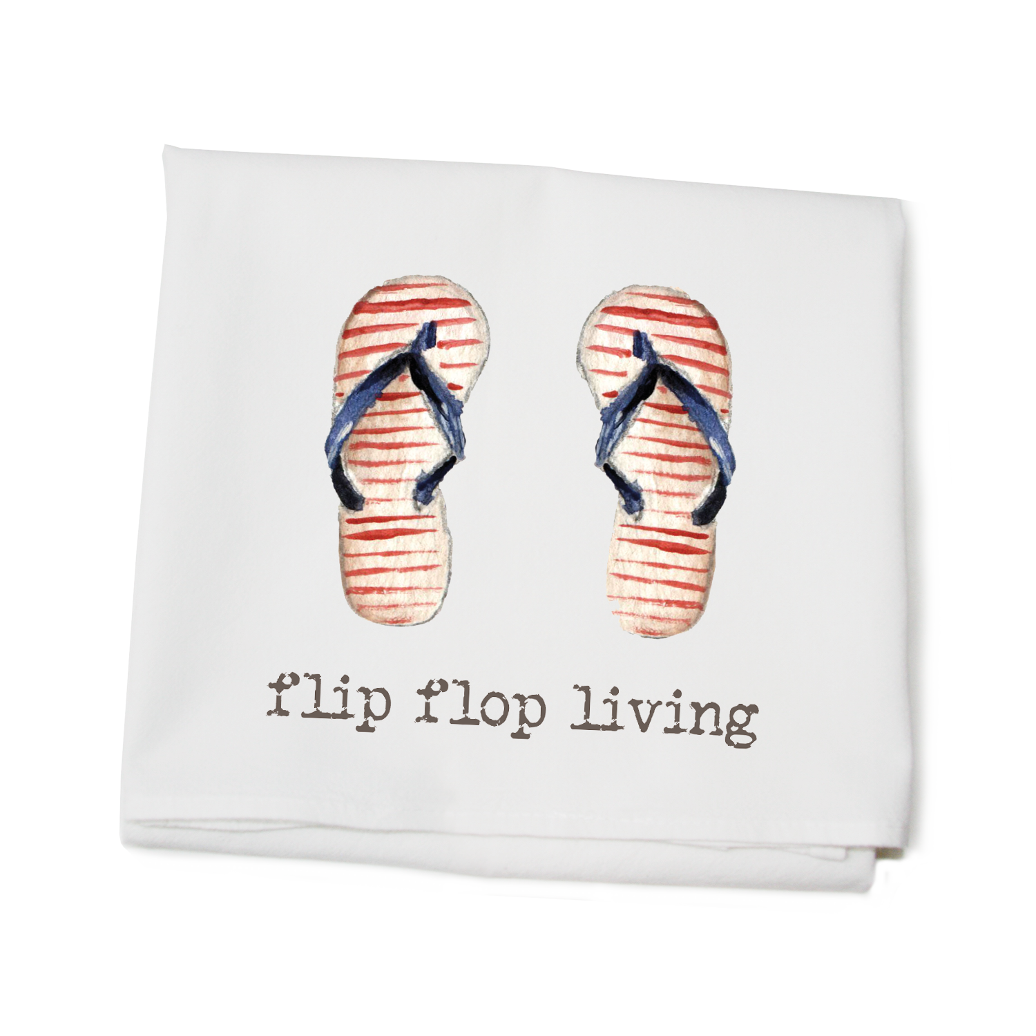 flip flop living flour sack towel