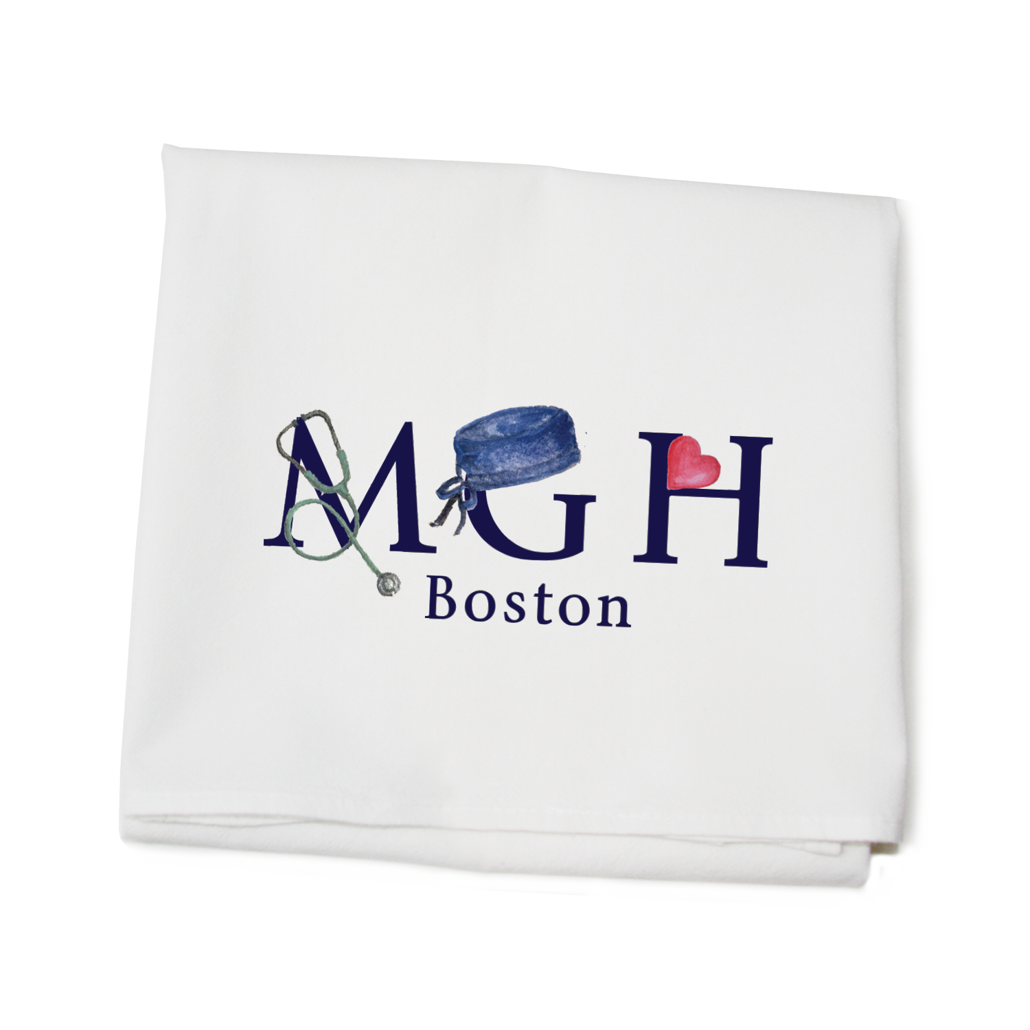 MGH Boston flour sack towel