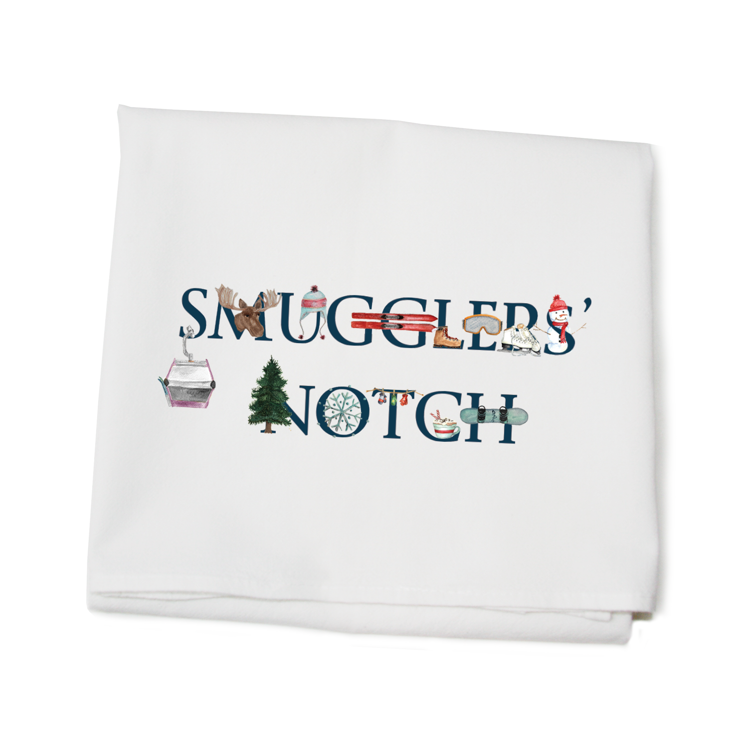 smugglers' notch flour sack towel