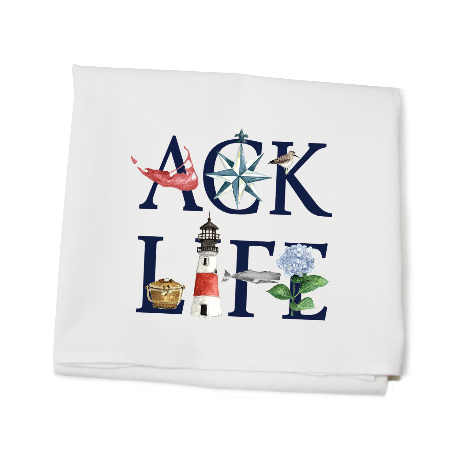 ACK LIFE Nantucket flour sack towel