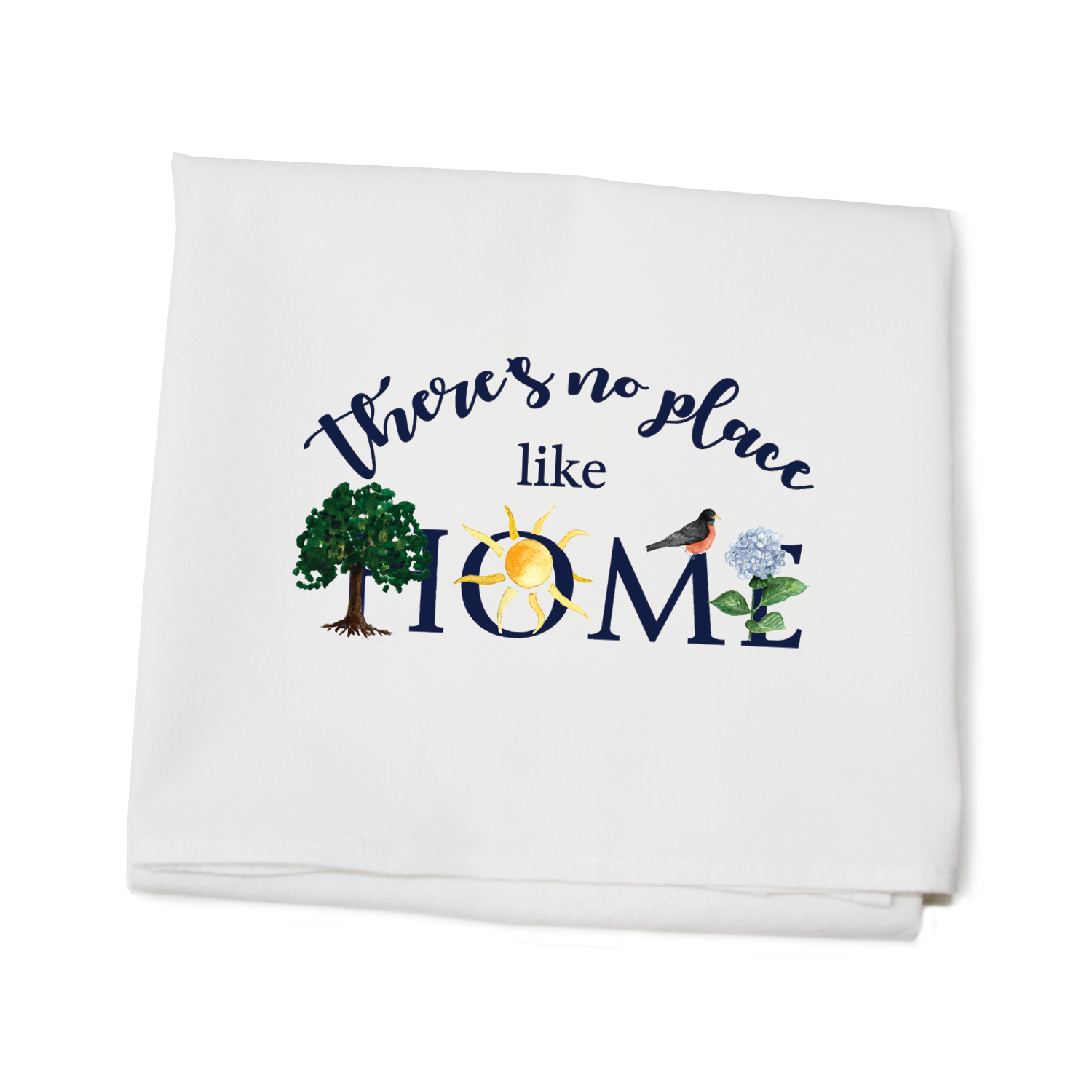 no place like home summer flour sack towel