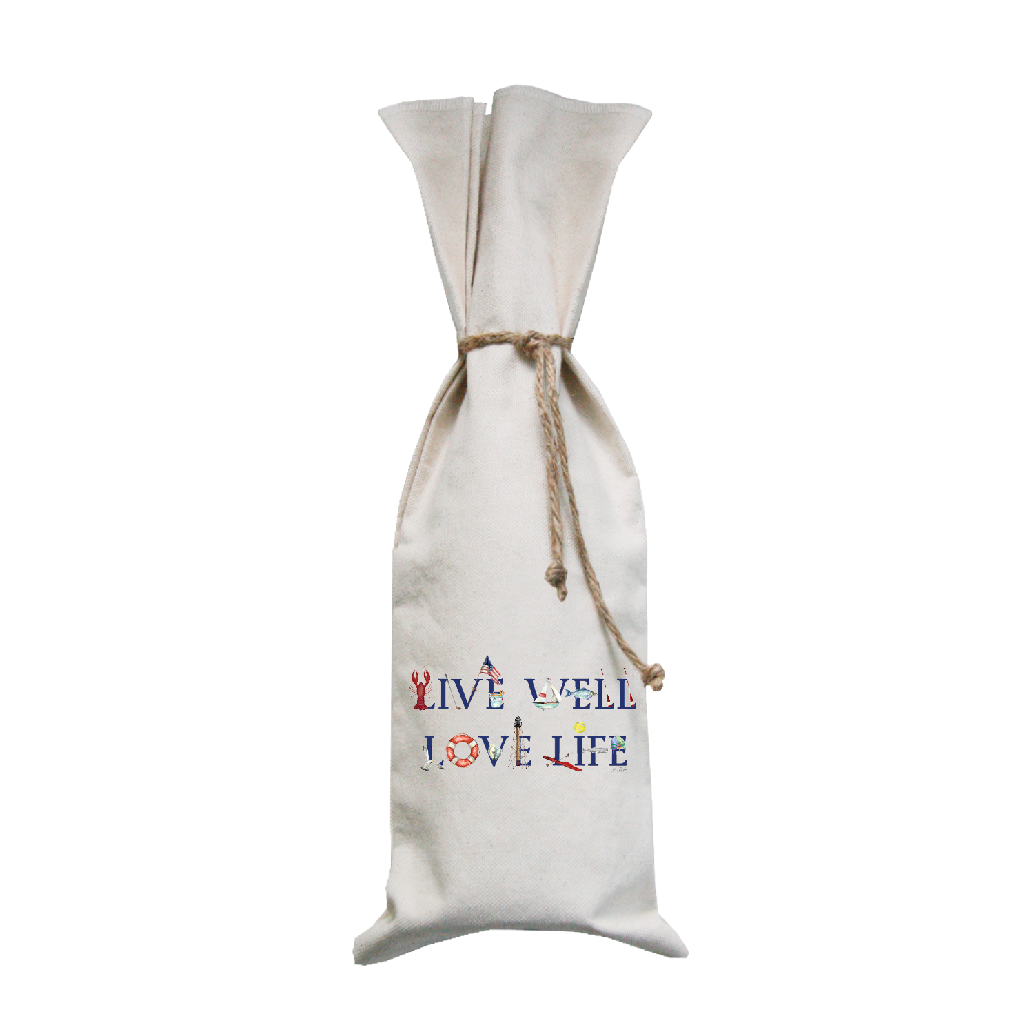 live well love life wine bag