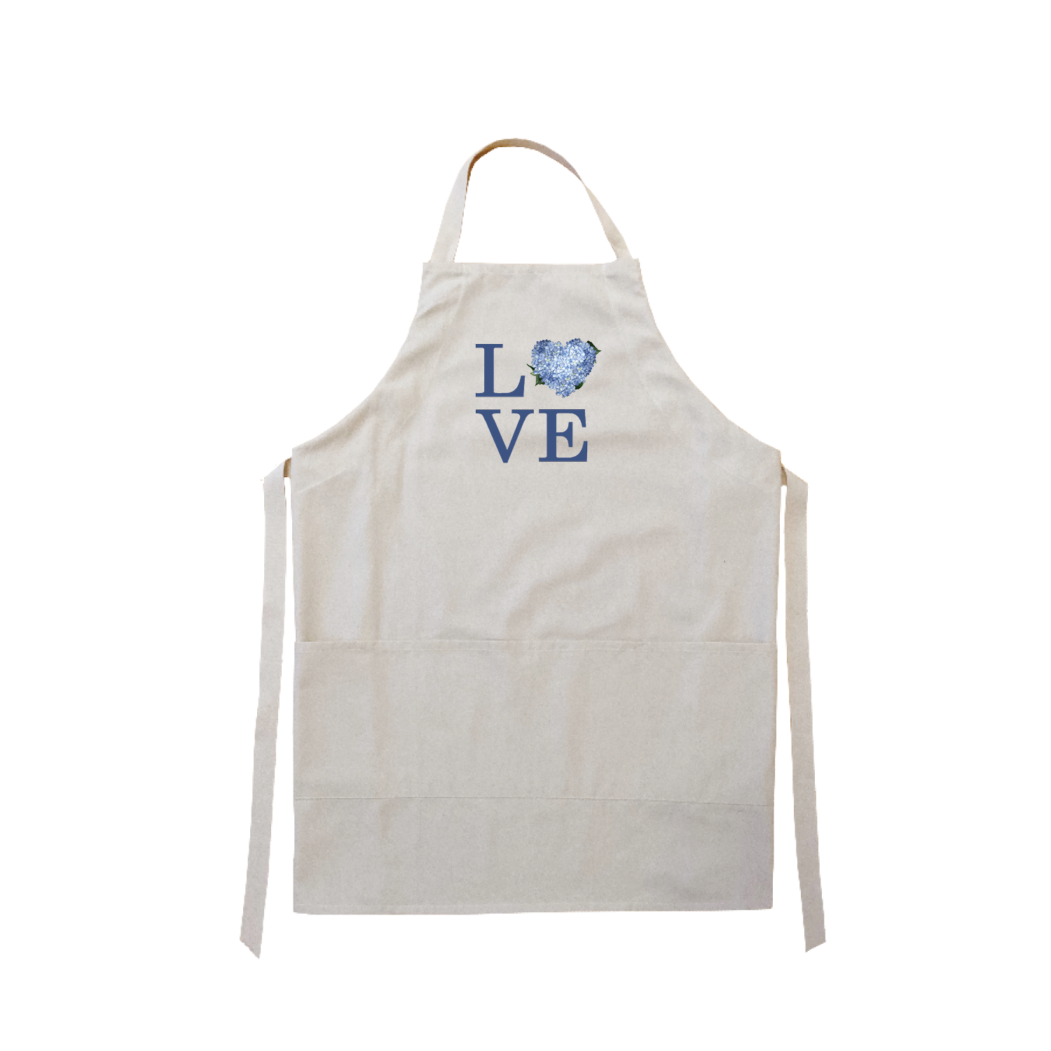 love hydrangea heart apron