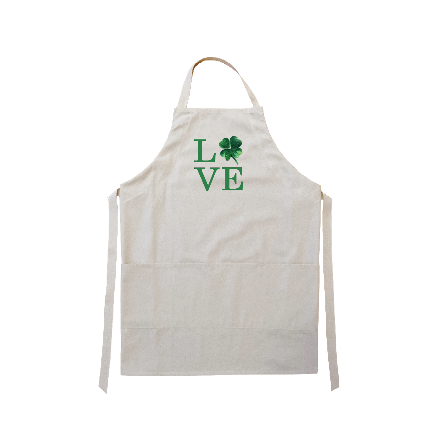 love shamrock apron