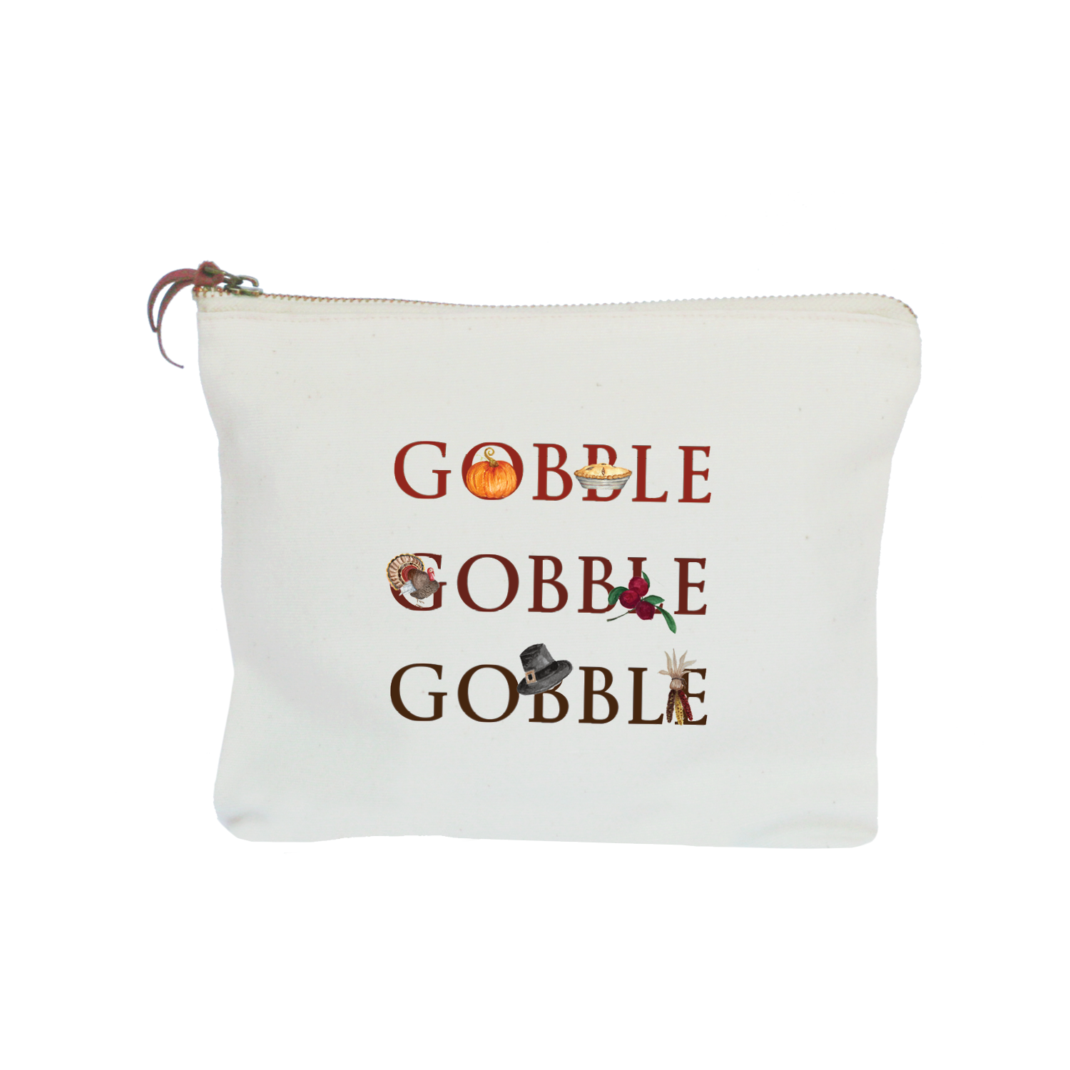 gobble gobble gobble zipper pouch