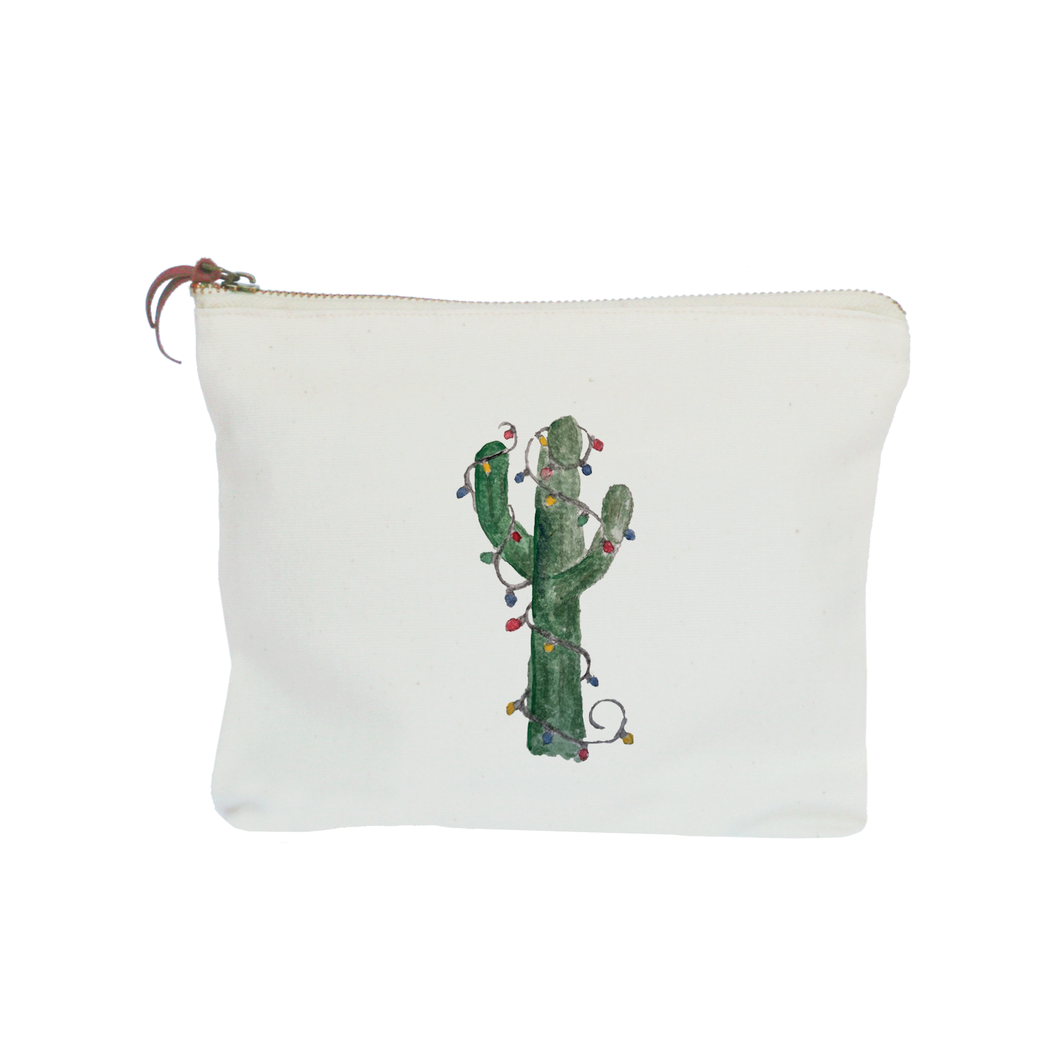 christmas cactus zipper pouch