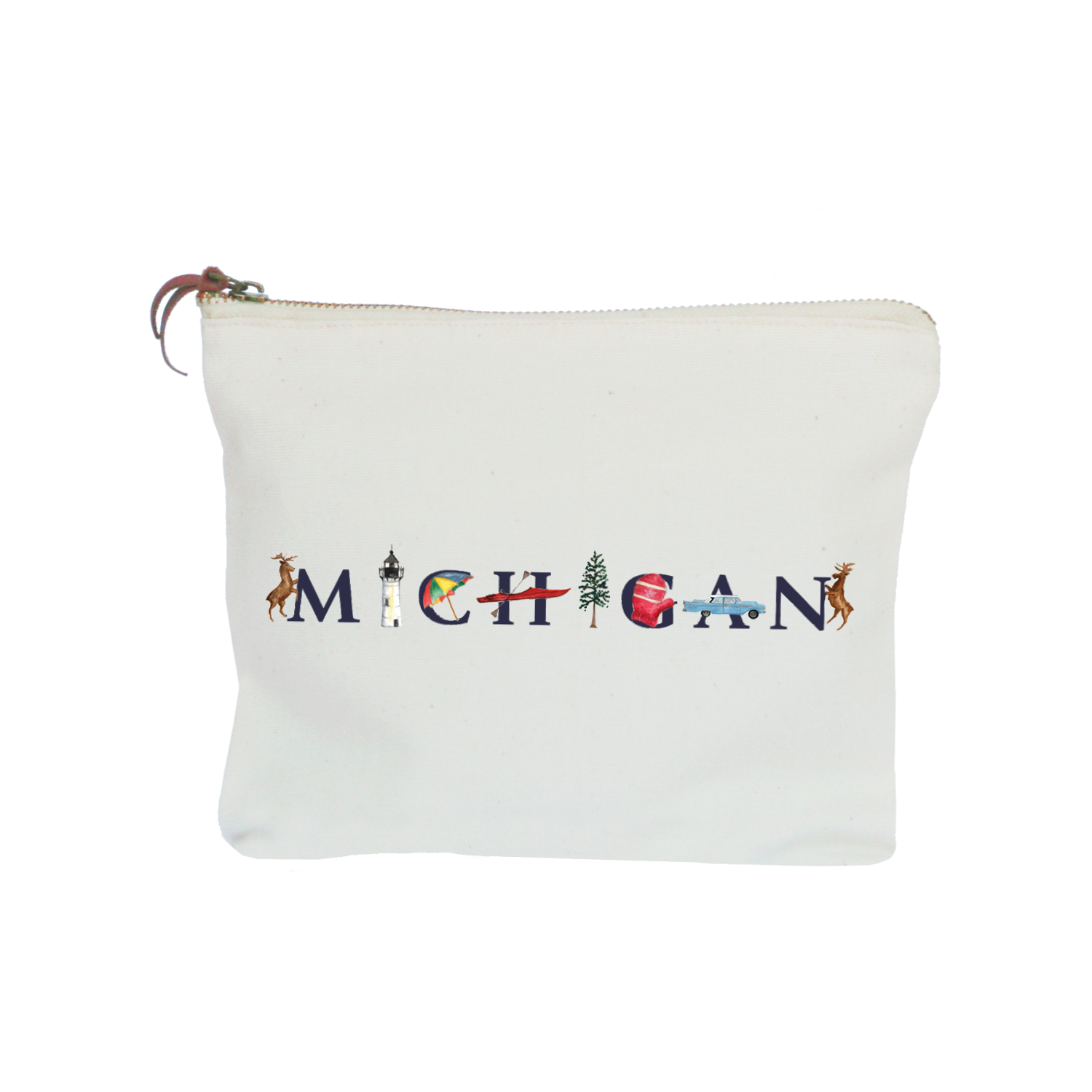 Michigan zipper pouch