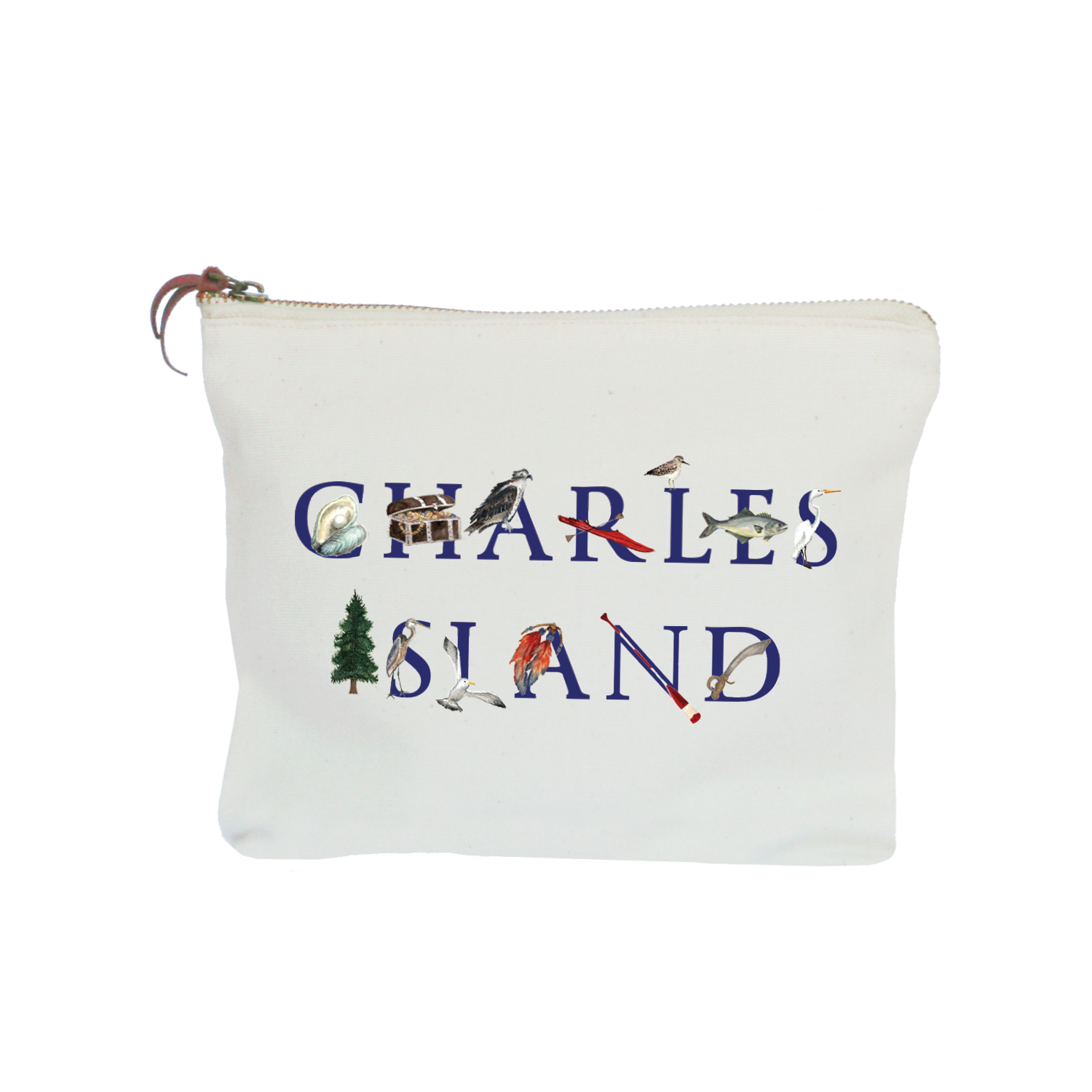 charles island zipper pouch