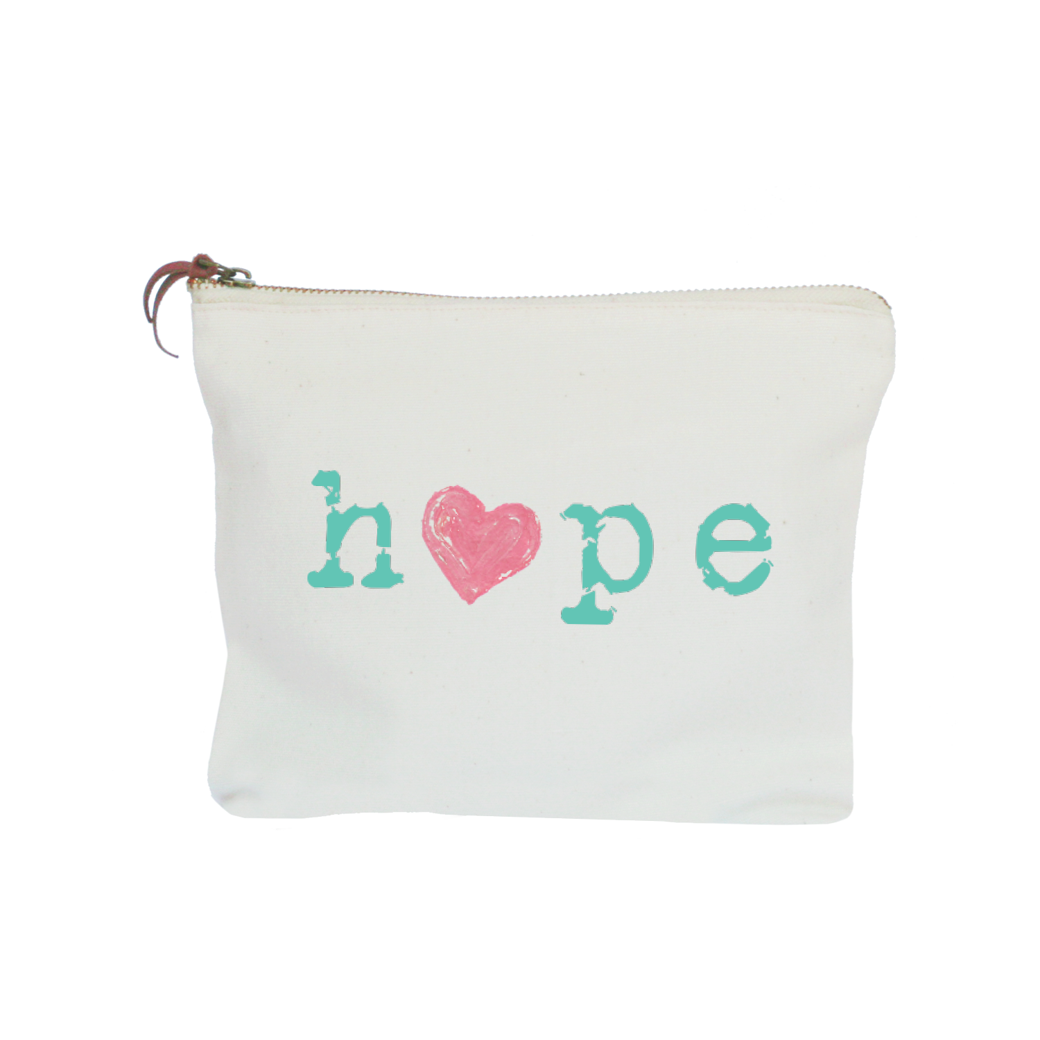 hope with heart zipper pouch