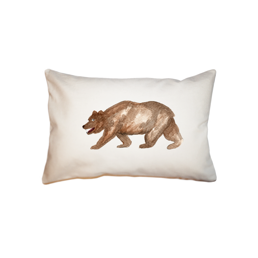 brown bear small accent pillow
