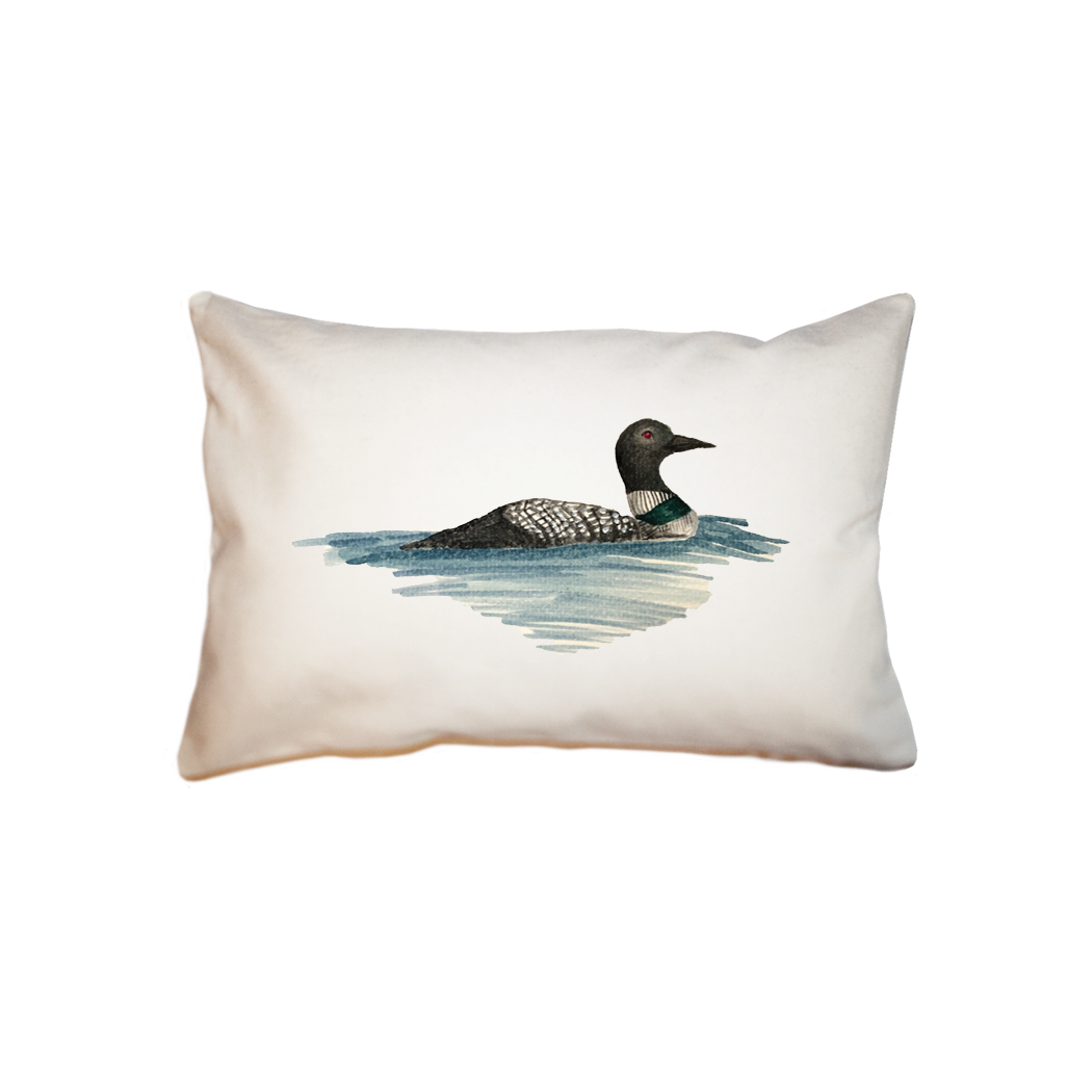 loon on water small accent pillow