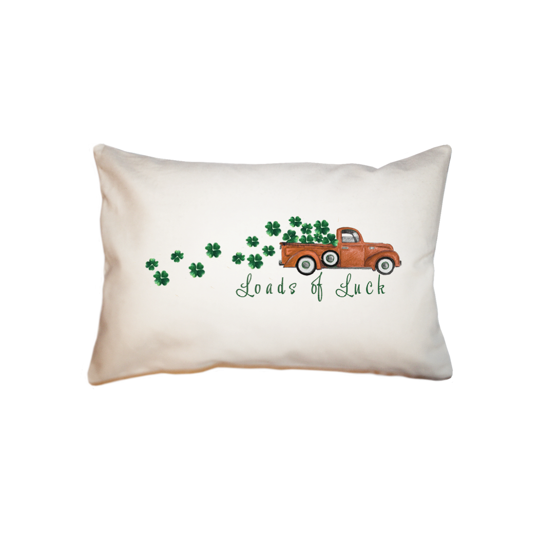orange truck loads of luck  small accent pillow