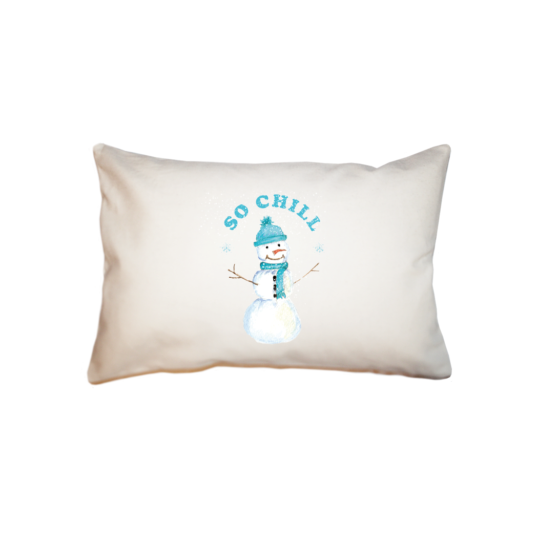 so chill snowman small accent pillow