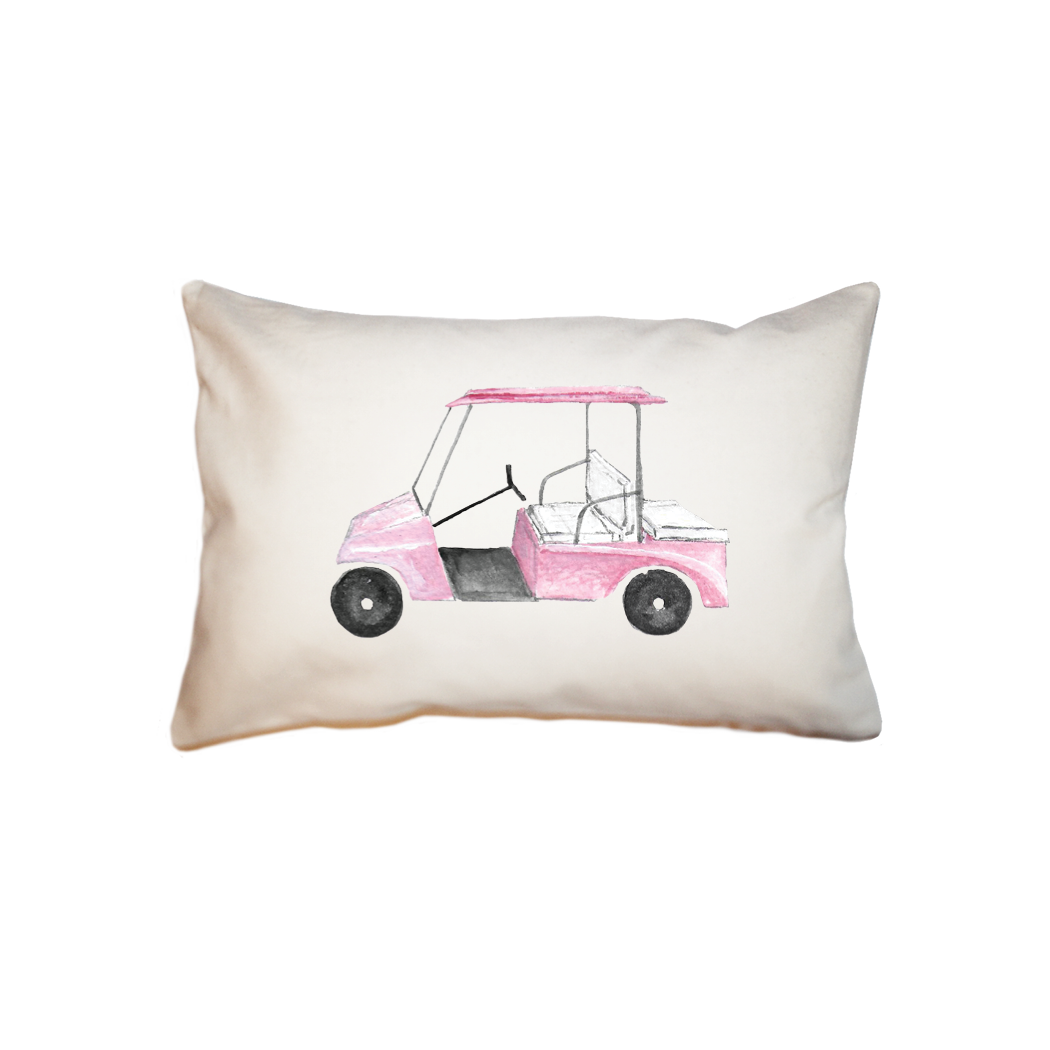 golf cart pink small accent pillow