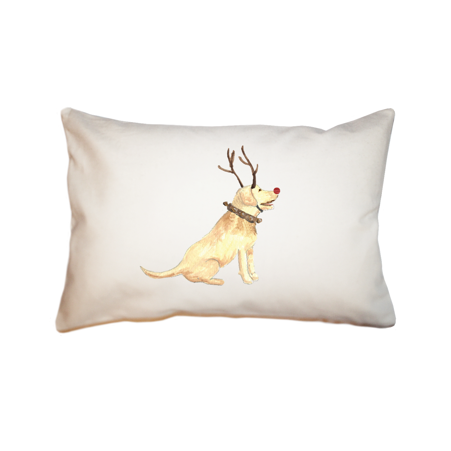 yellow lab with nose large rectangle pillow