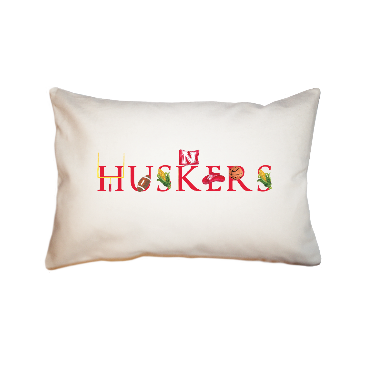 huskers large rectangle pillow