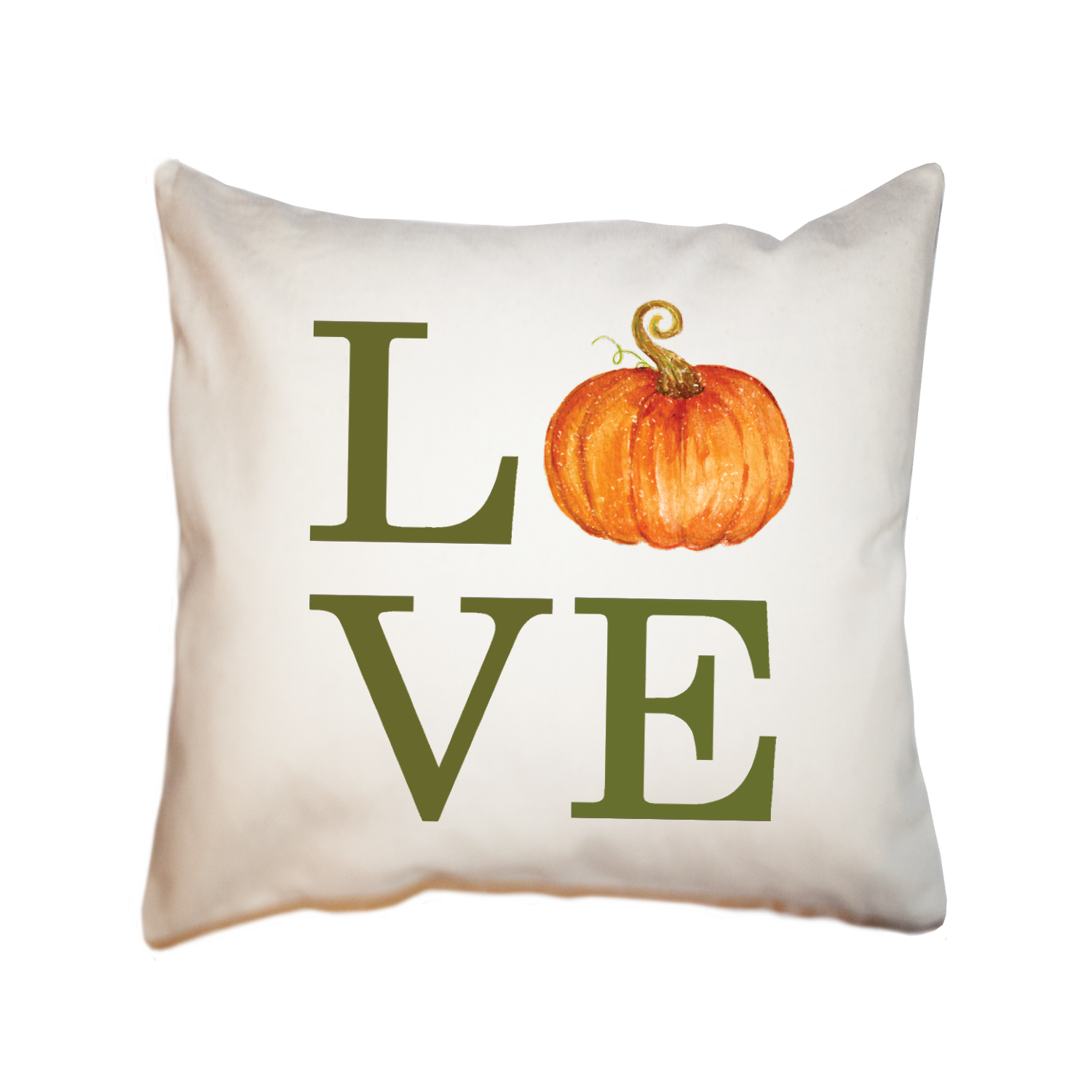 love pumpkin square pillow