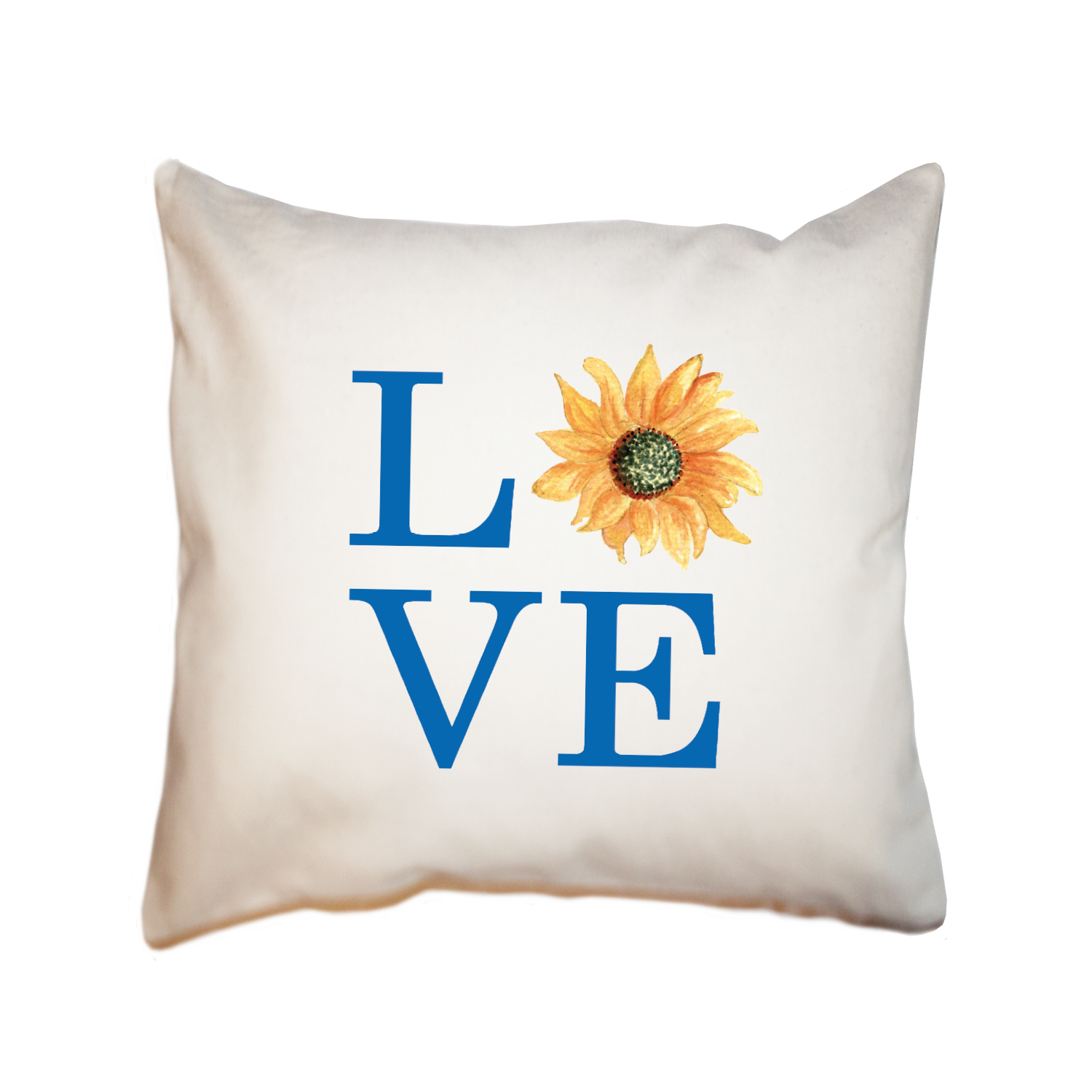 love sunflower square pillow