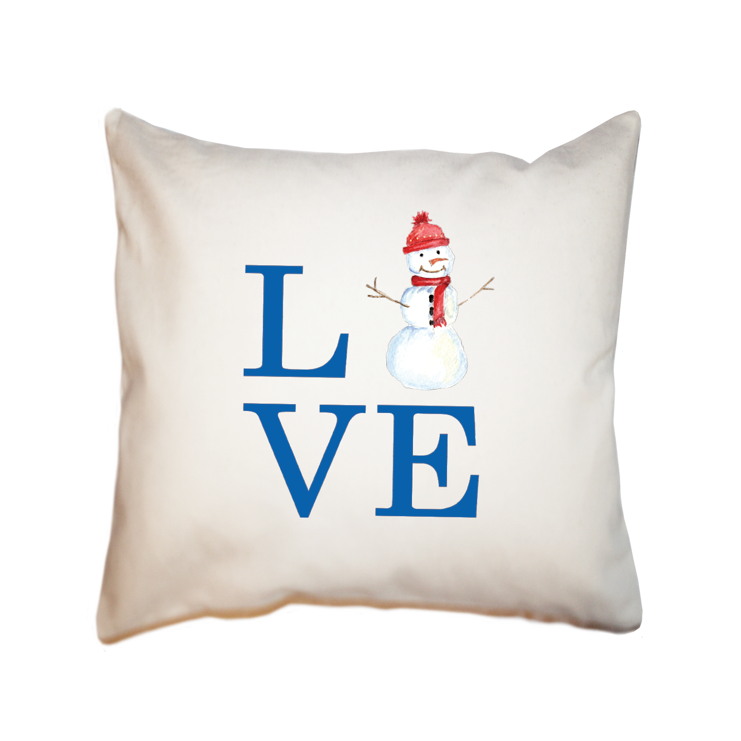 love snowman square pillow