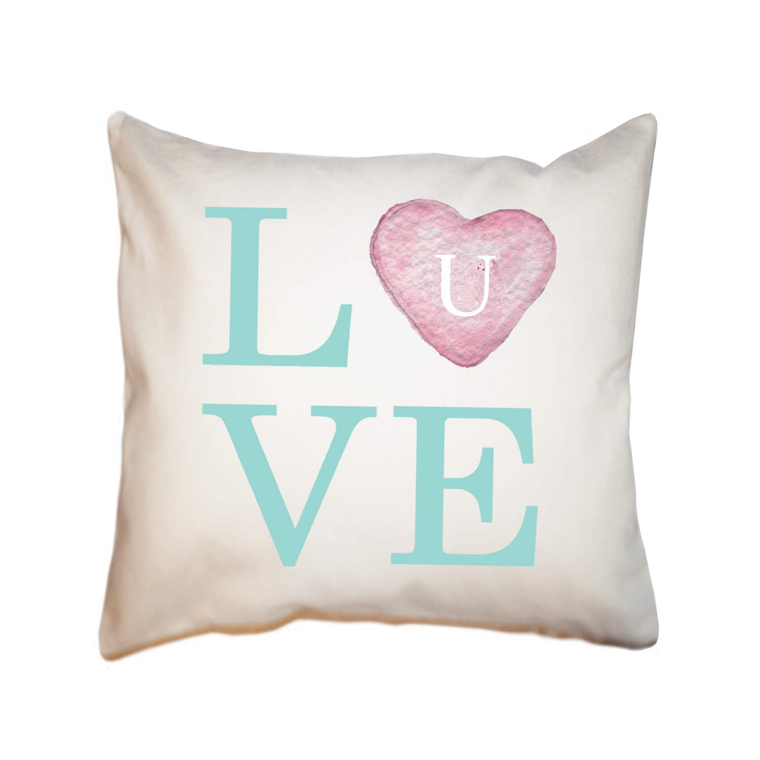 love you square pillow