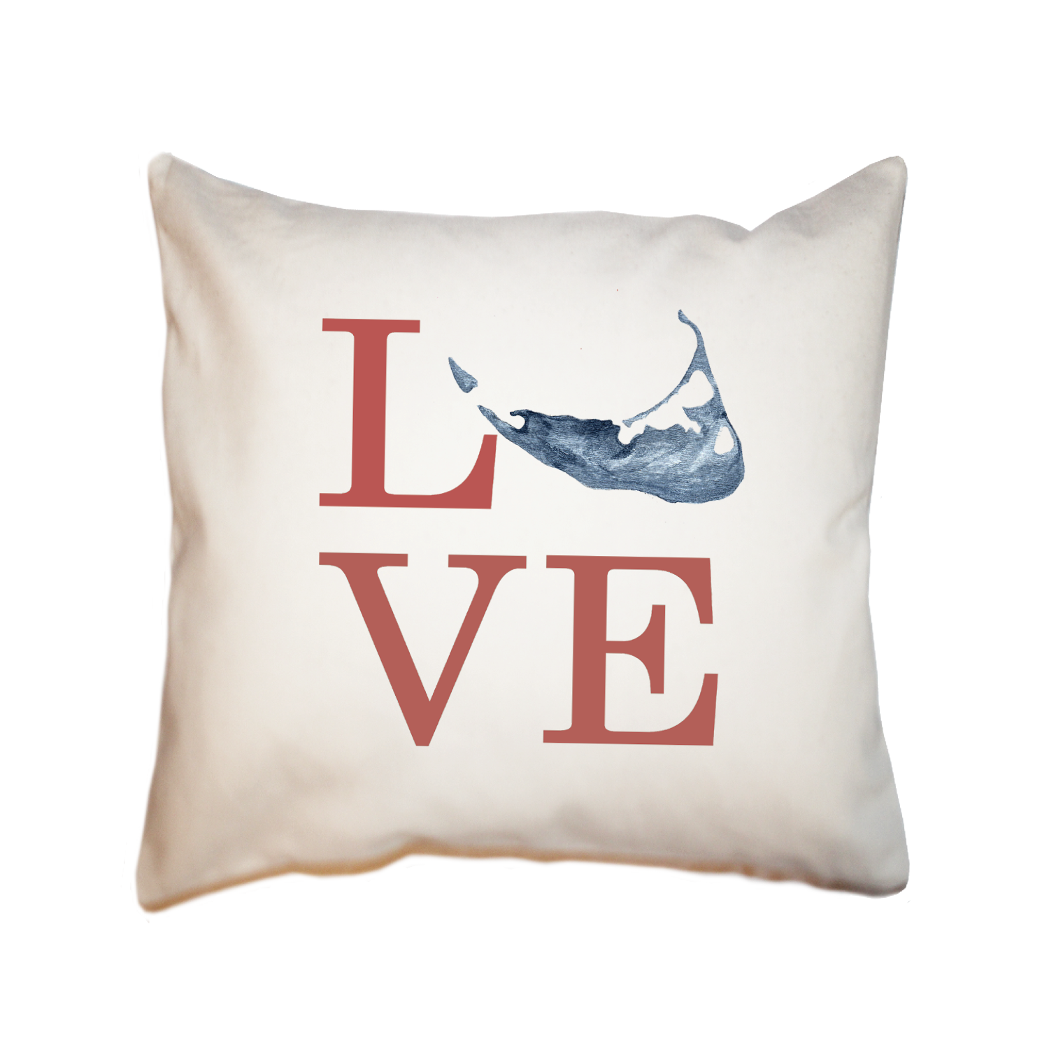 love nantucket island square pillow