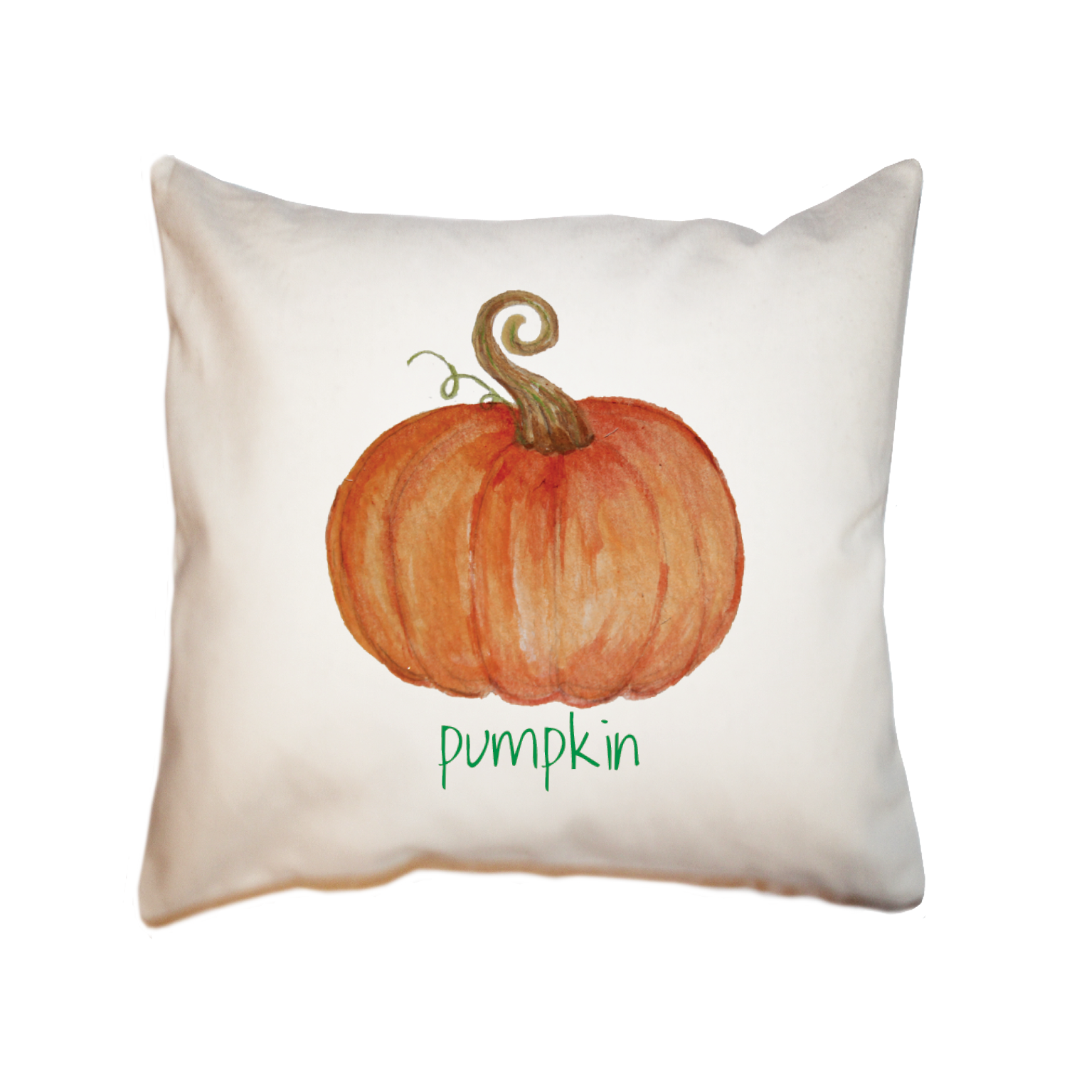 Pumpkin with pumpkin text square pillow
