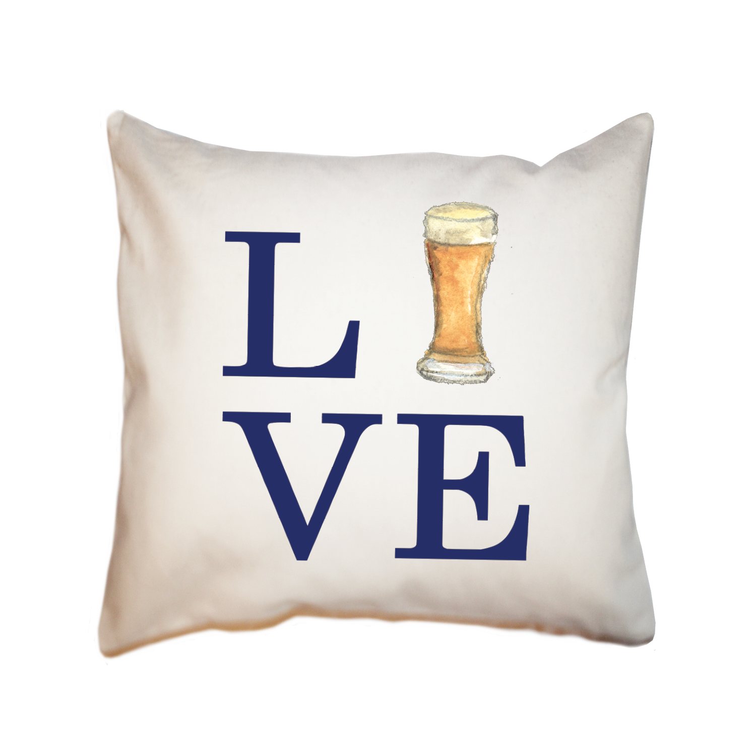 love beer square pillow