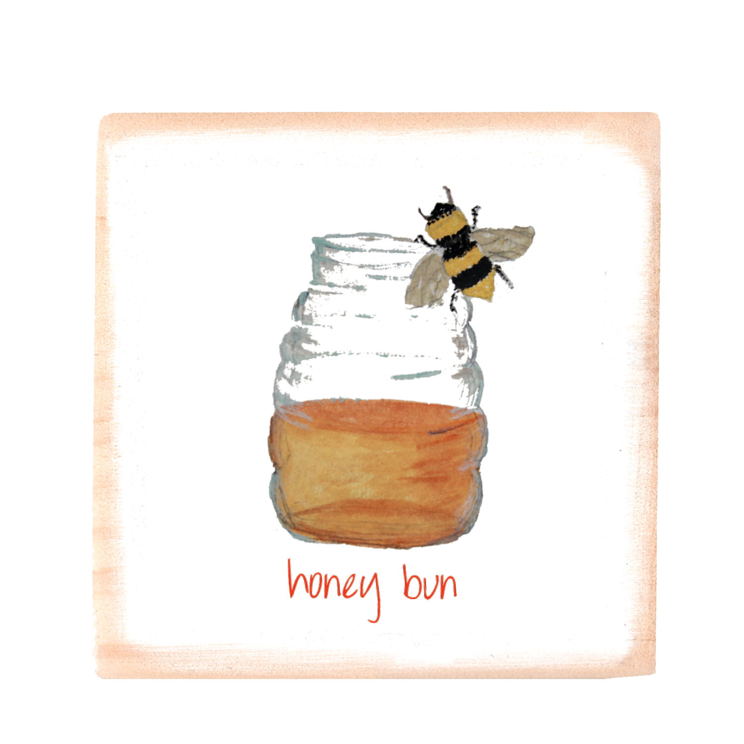 honey bun square wood block