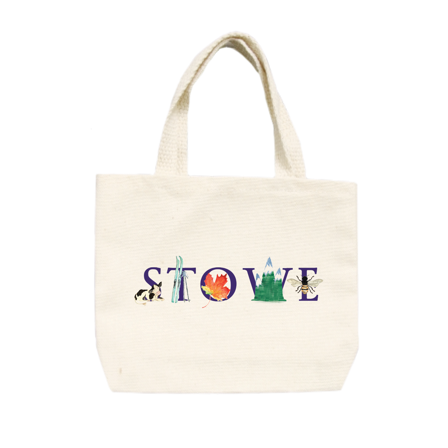 stowe, vt small tote