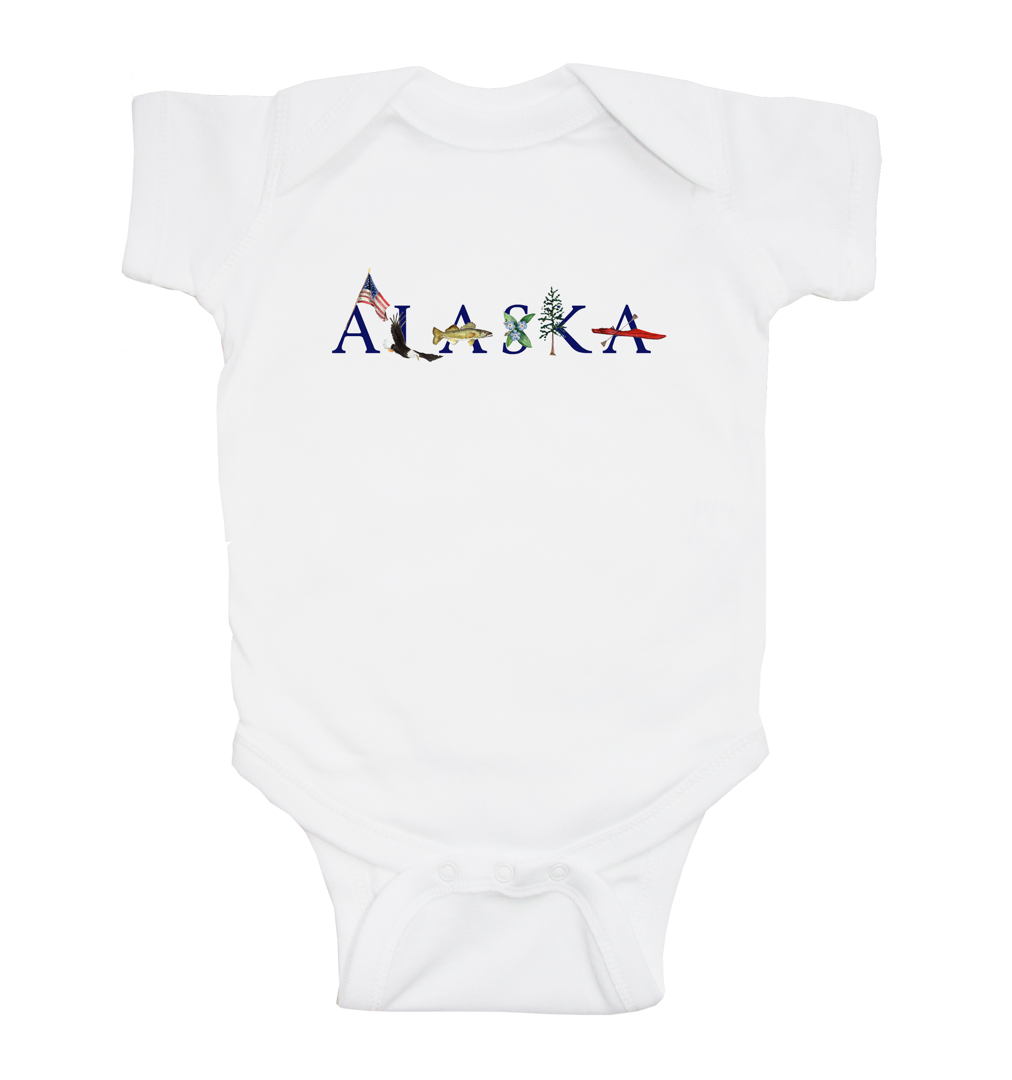 Alaska baby snap up short sleeve