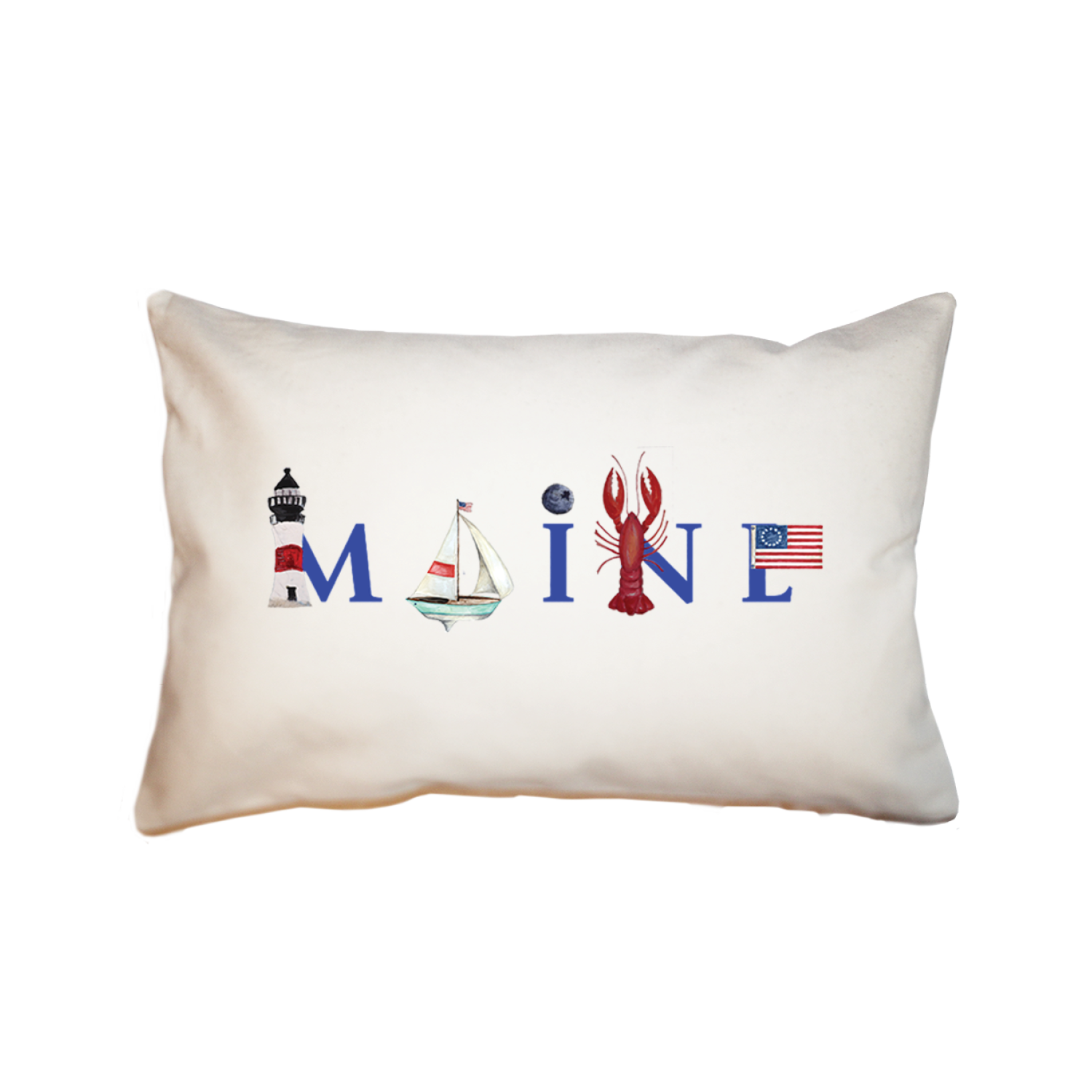 maine summer large rectangle pillow