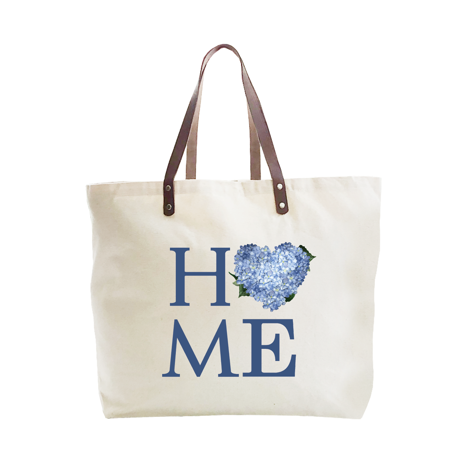 home hydrangea large tote