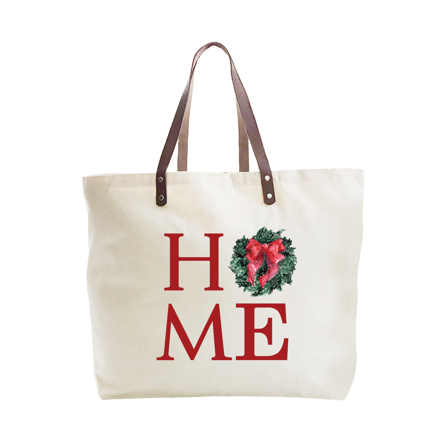 home wreath large tote