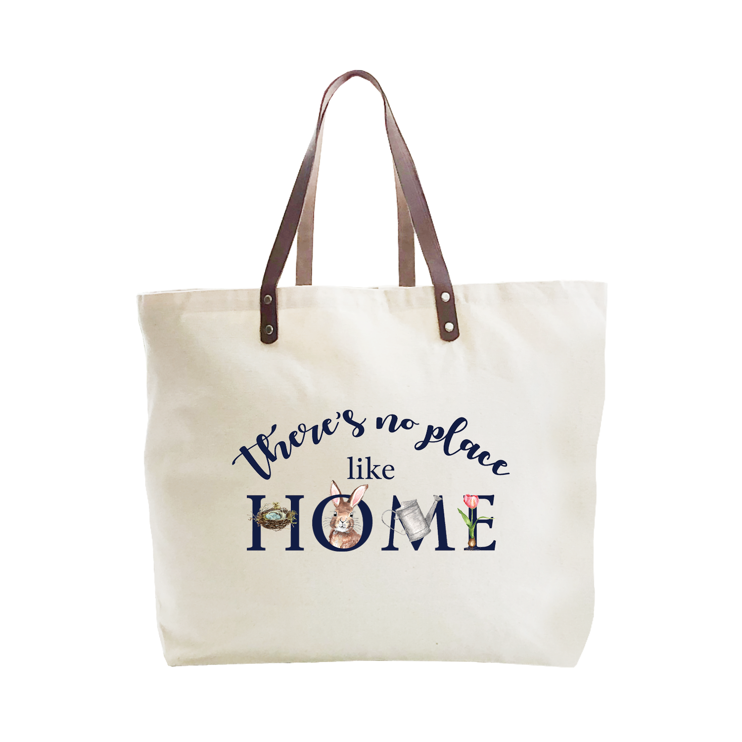 no place like home spring large tote