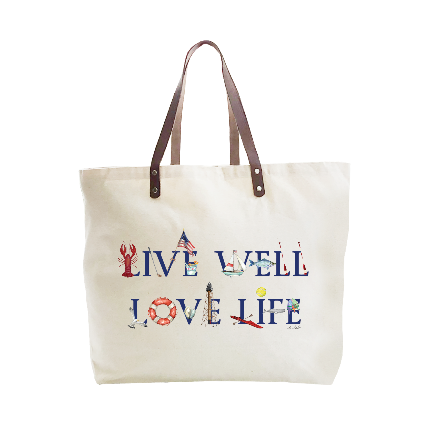 live well love life large tote