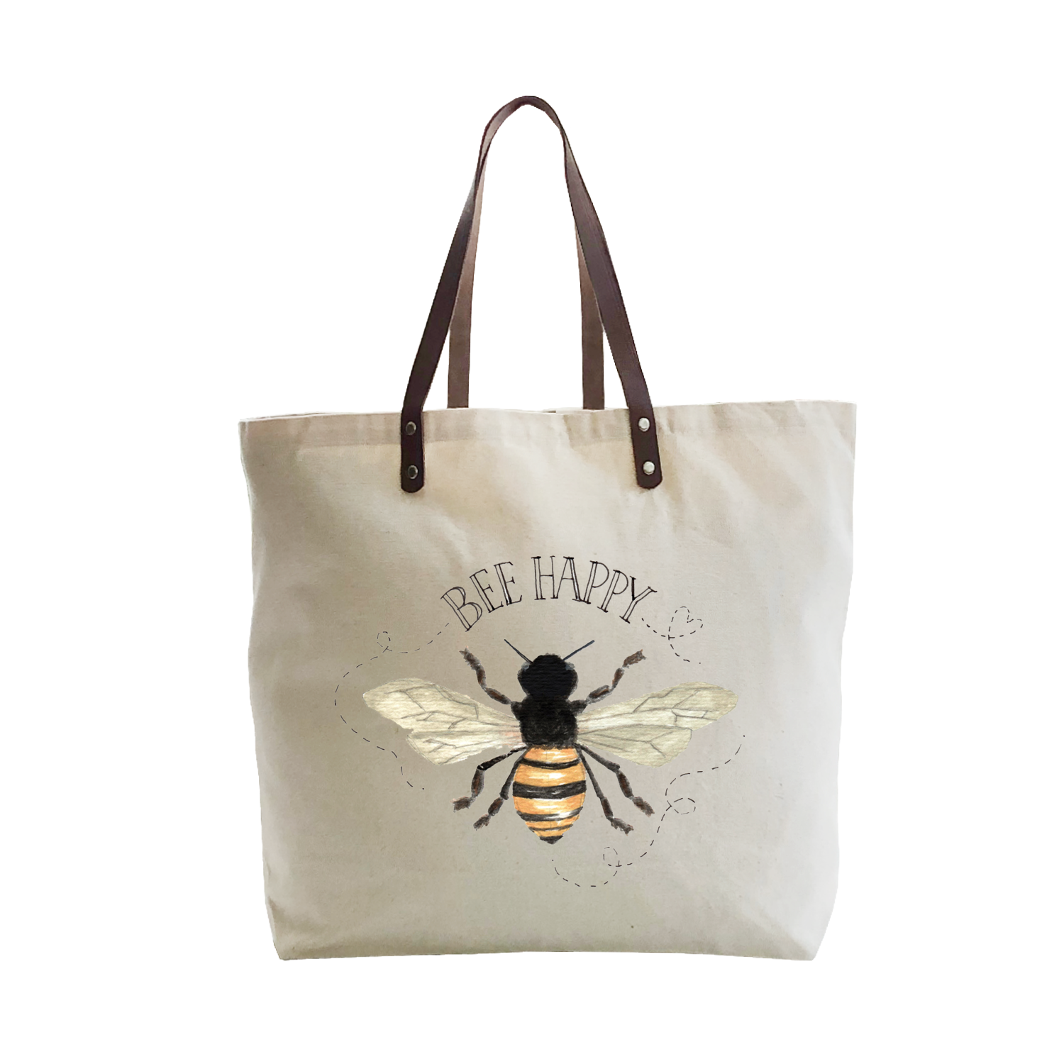 bee happy large tote