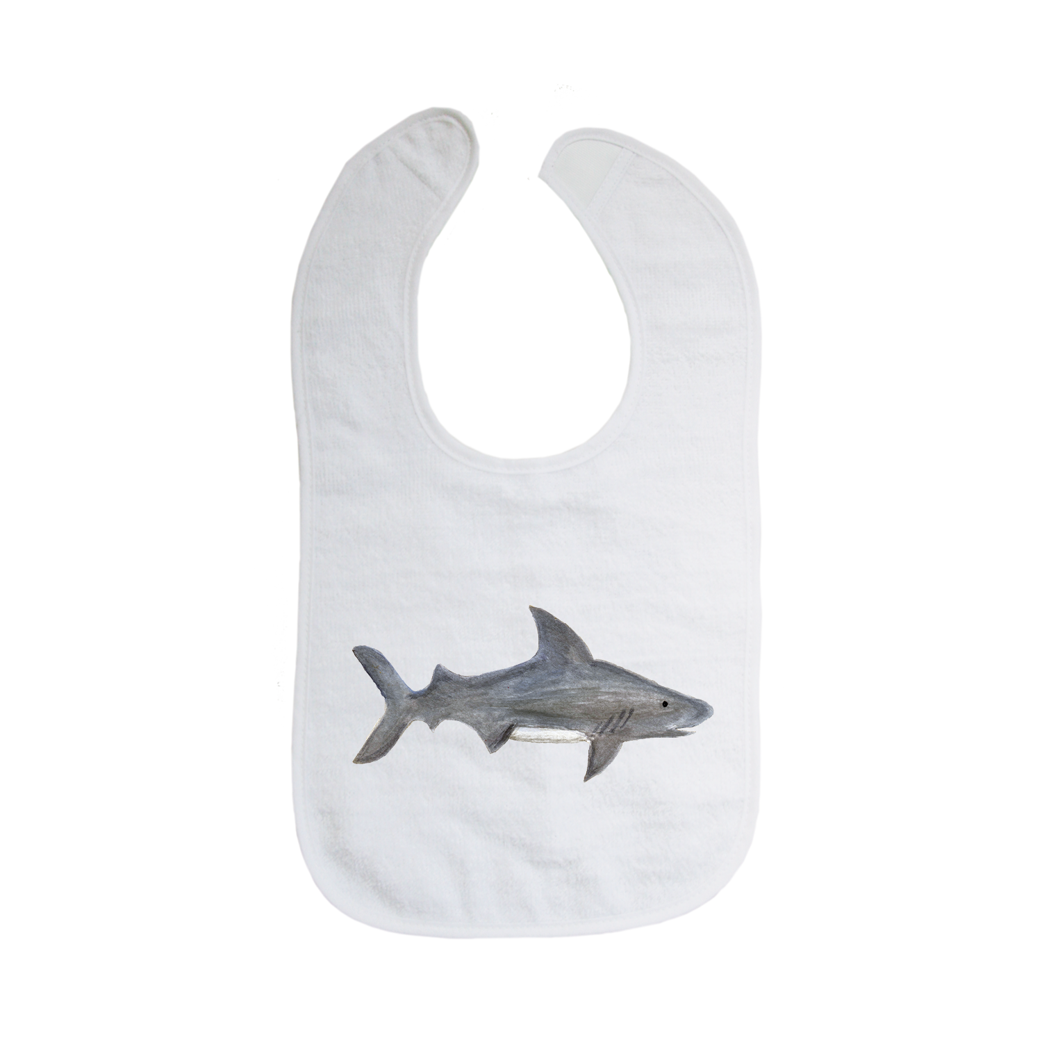 gray shark bib