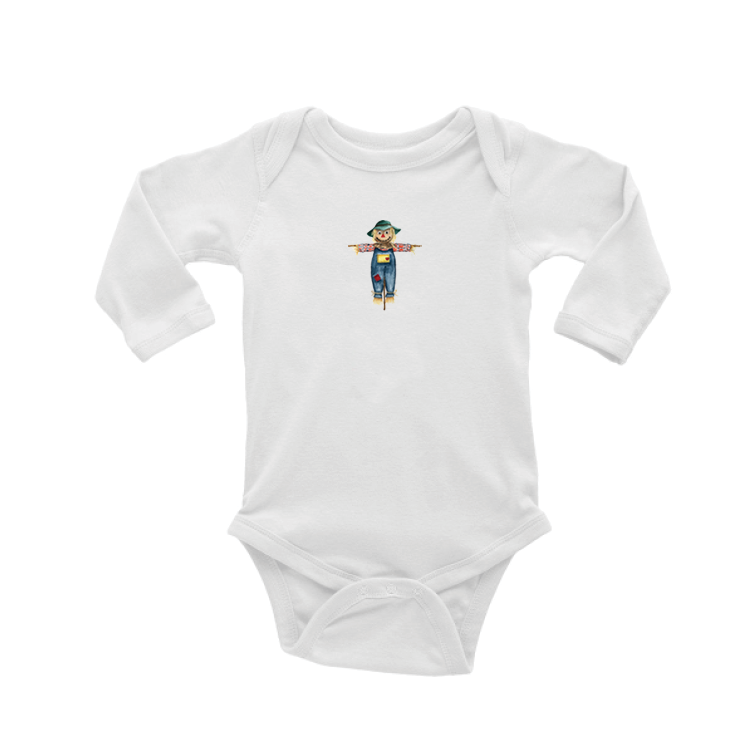 scarecrow baby snap up long sleeve