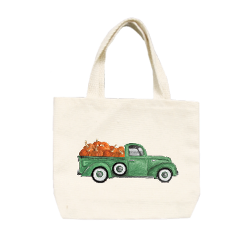 truck with pumpkins small tote