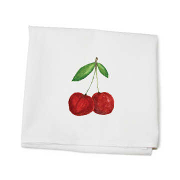 cherries flour sack towel