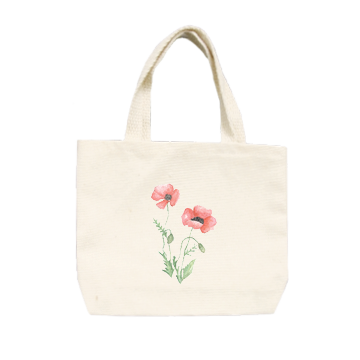 poppies small tote