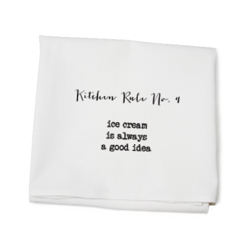 Kitchen rule no 9 flour sack towel