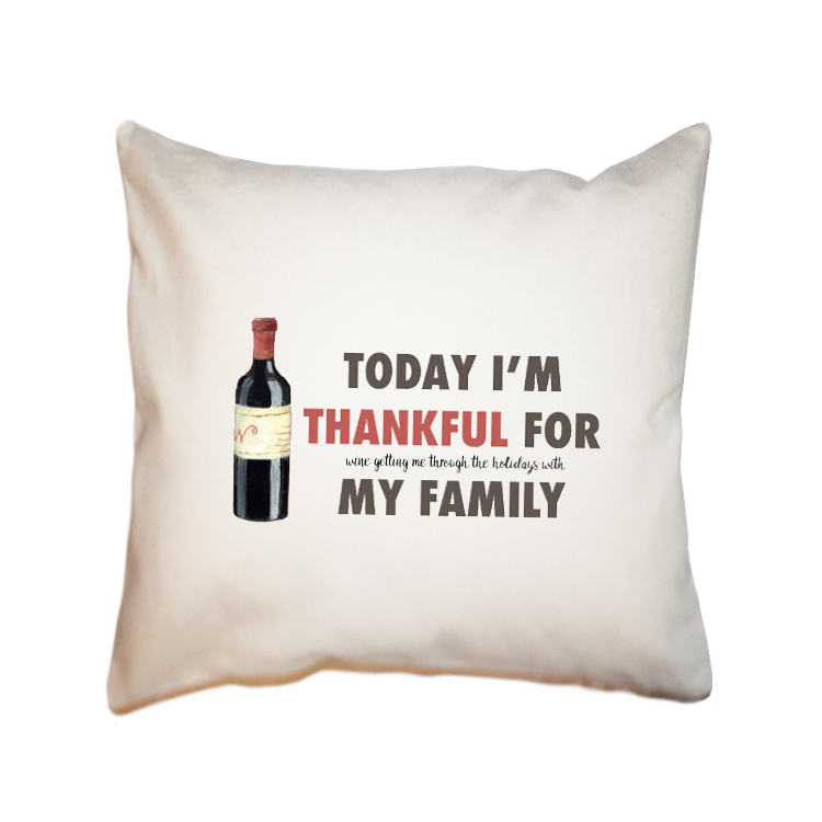 thankful square pillow